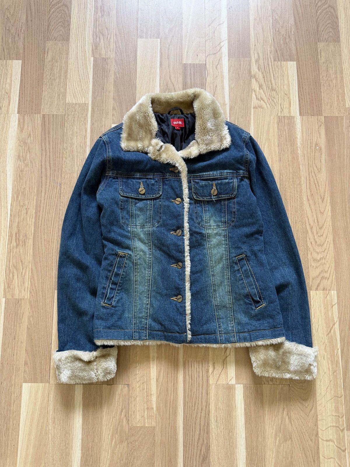 Le Grande Bleu (L.G.B.) Vintage if six was nine tornado jacket faux fur opium denim Size M / US 6-8 / IT 42-44 - 1 Thumbnail