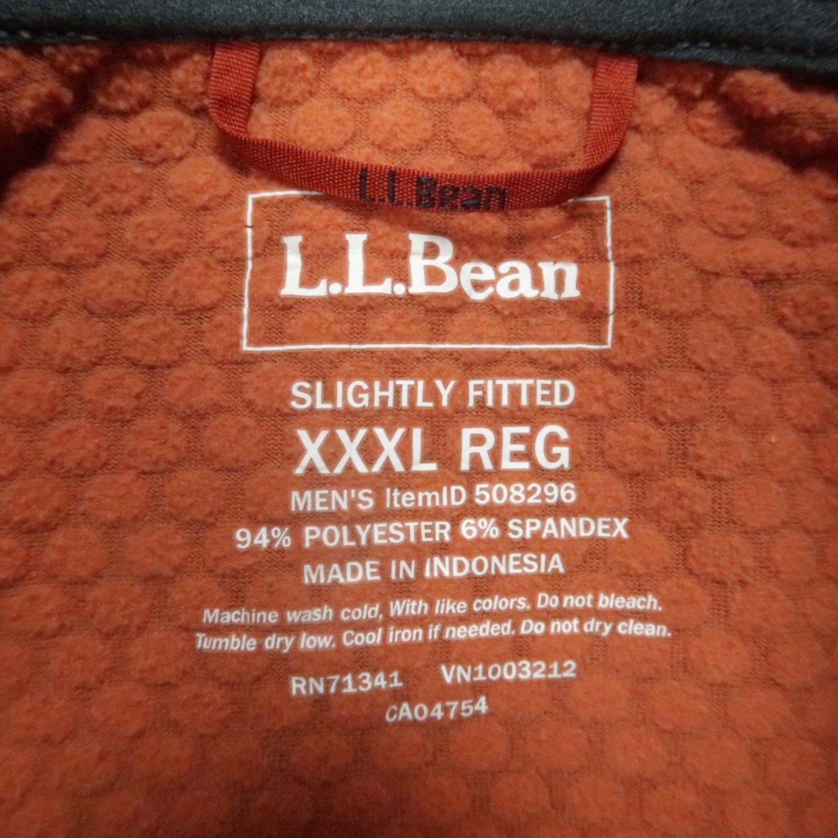 Vintage LL Bean Pullover Mens 3XL Orange Adventure Grid Fleece Hiking Slightly Fitted Size US XXL / EU 58 / 5 - 3 Thumbnail