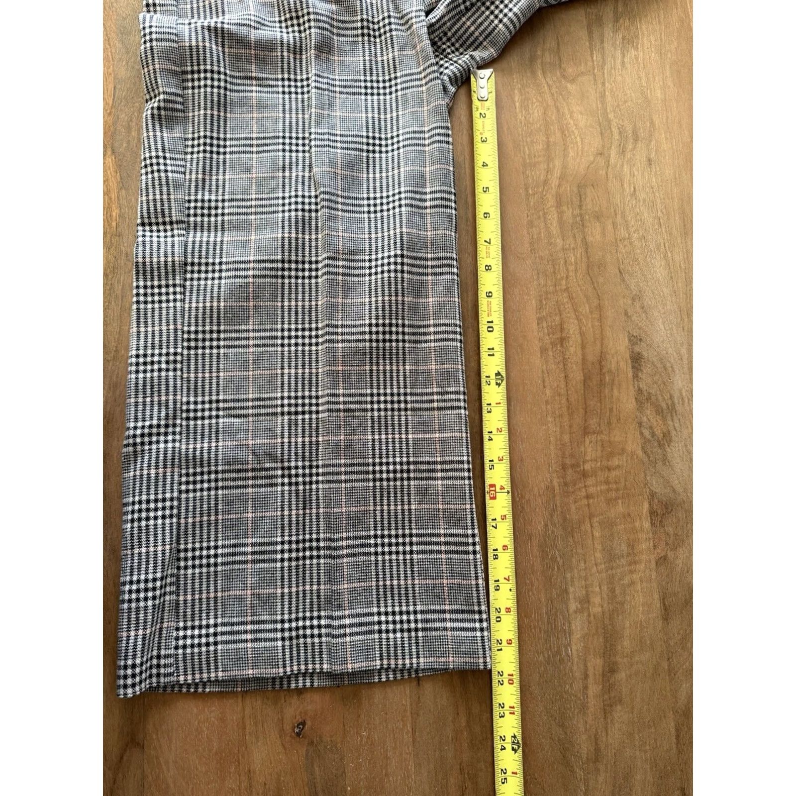 Ann Taylor Ann Taylor Loft Dress Pants Women's 10P Wide-Leg Linen Cotton Plaid NWT Size 32" / US 10 / IT 46 - 7 Thumbnail