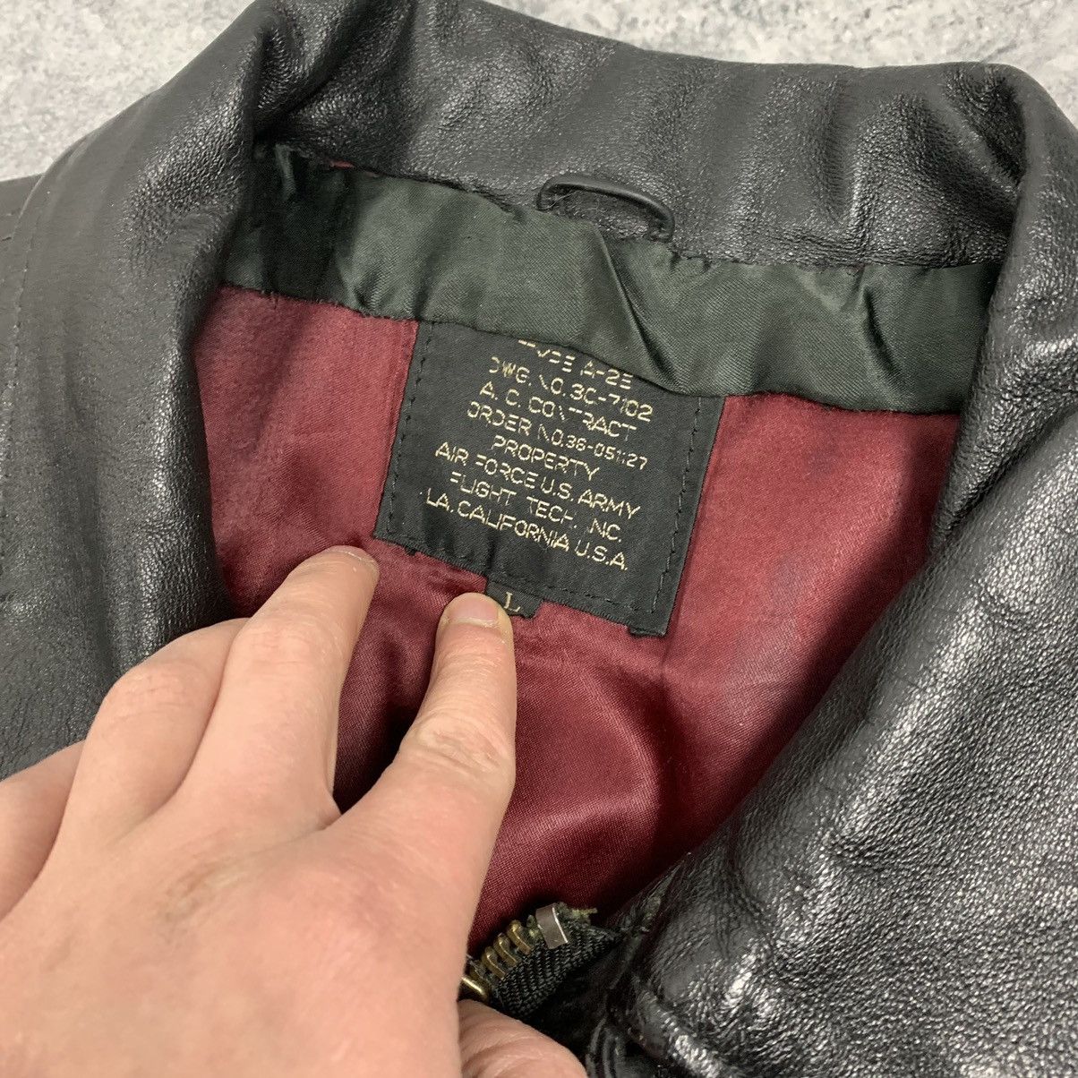 Genuine Leather Black Leather Flight Jacket Authentic Type A-2E Tech Size L Size US L / EU 52-54 / 3 - 5 Thumbnail
