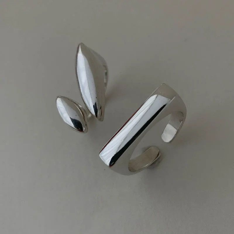 Designer × Jewelry Geometry Irregular Ring Size ONE SIZE - 2 Thumbnail