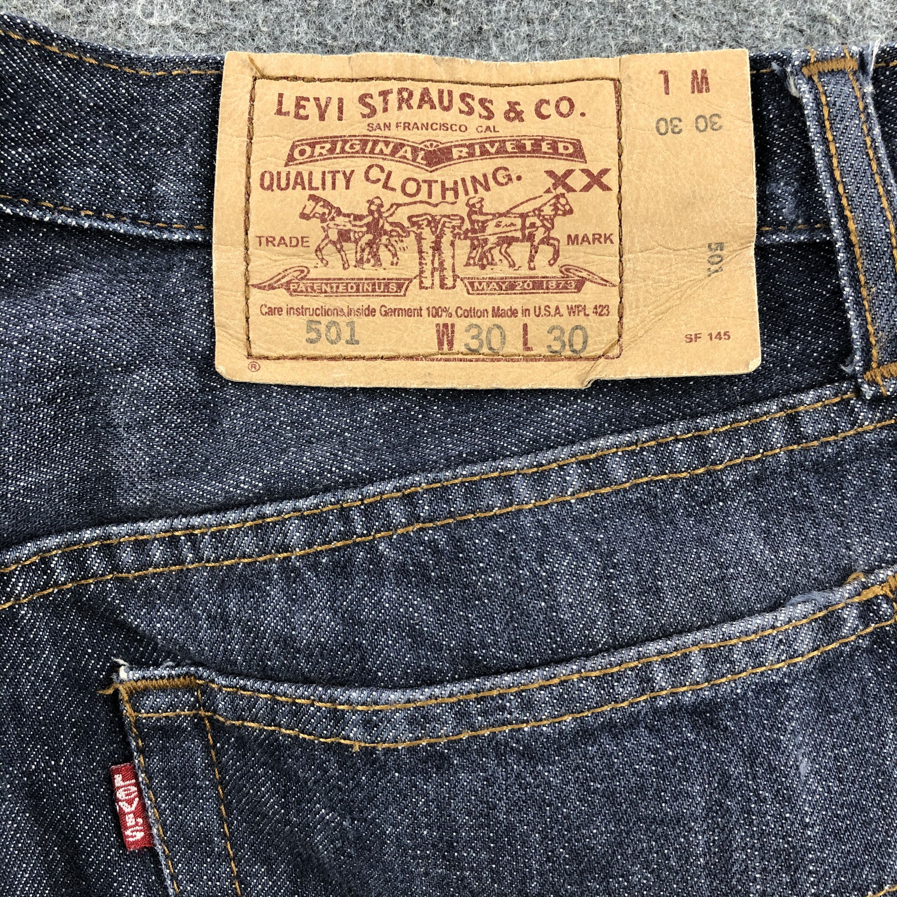 Levi's Vintage 90s Distress Blue Levis 501 Jeans-JM1572 Size US 30 / EU 46 - 7 Thumbnail