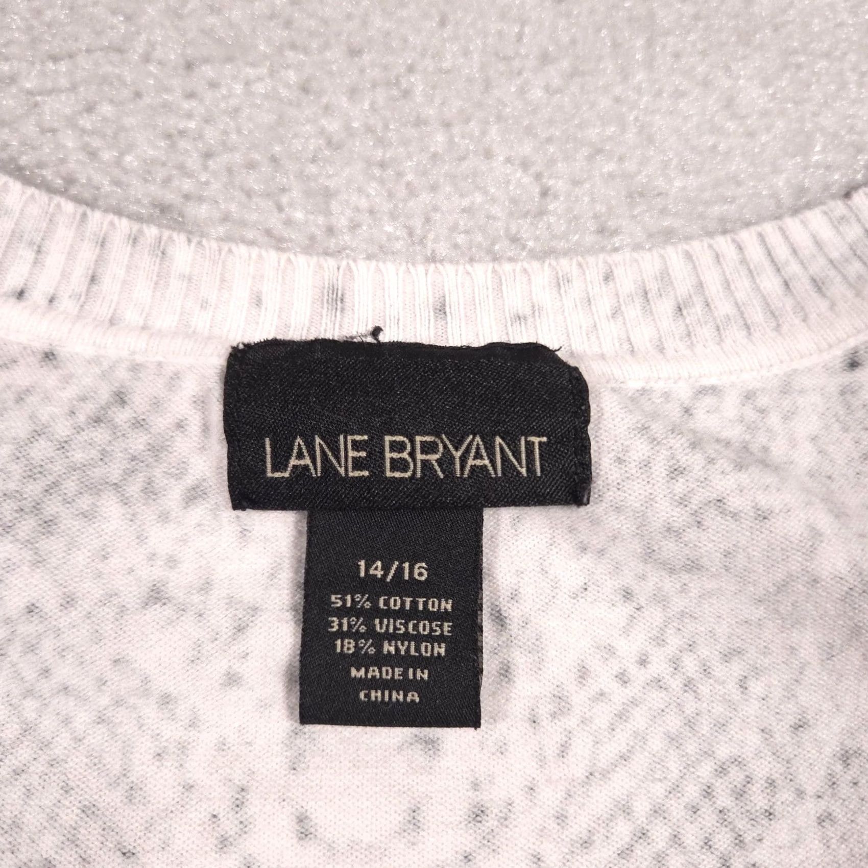 Vintage Lane Bryant Sweater Womens 14/16 Gray Snake Print V Neck Long Sleeves Knit Size XL / US 12-14 / IT 48-50 - 5 Thumbnail
