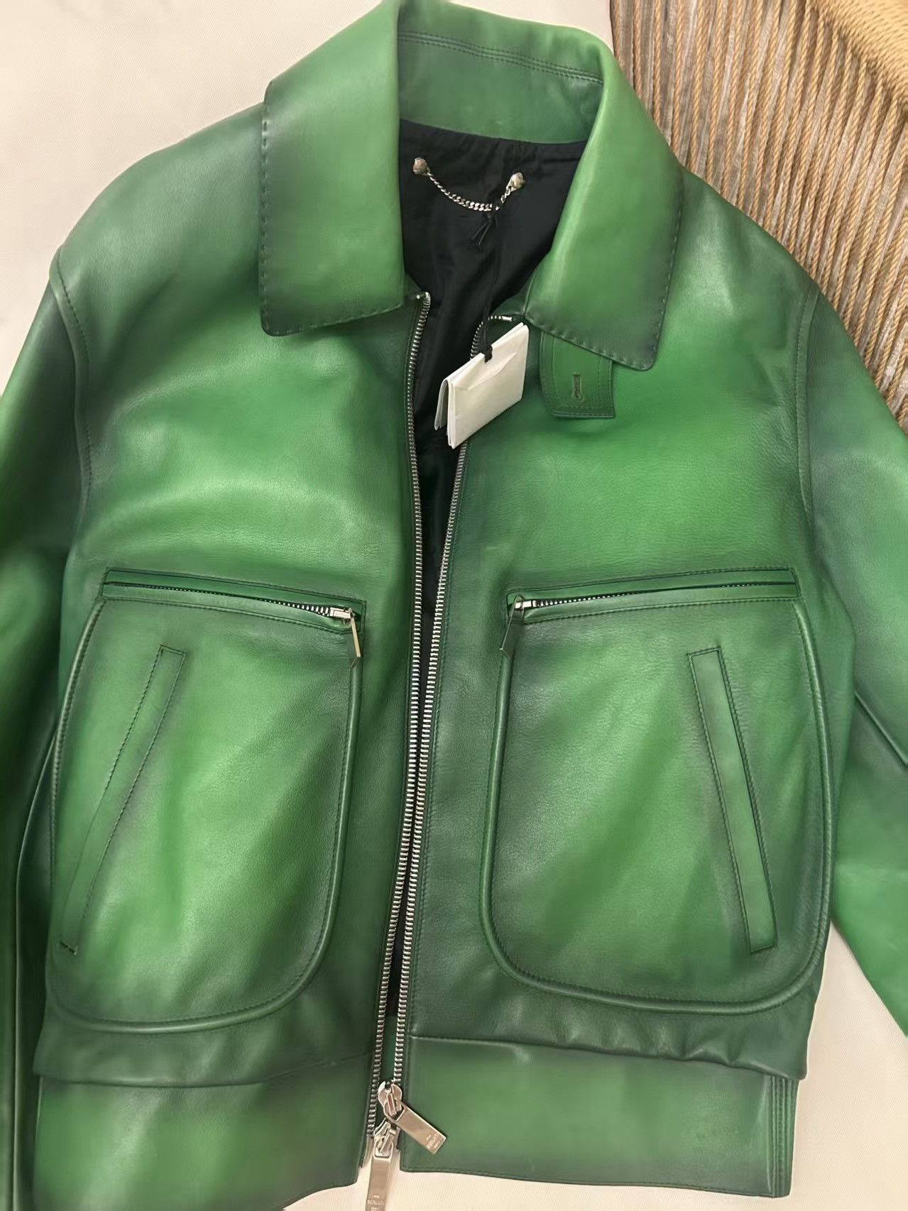 Berluti patina riders Leather jacket,size 46 Size US S / EU 44-46 / 1 - 7 Thumbnail