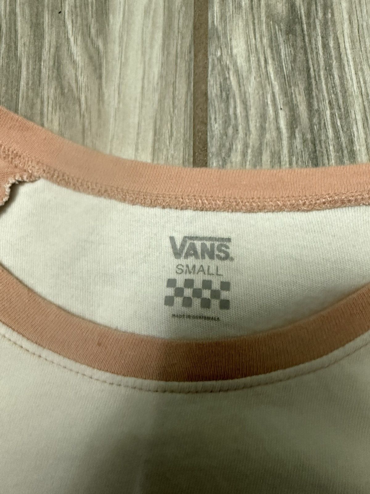 Vans Vans Off The Wall Women’s White/Pink Long Sleeve Shirt Size S / US 4 / IT 40 - 9 Thumbnail