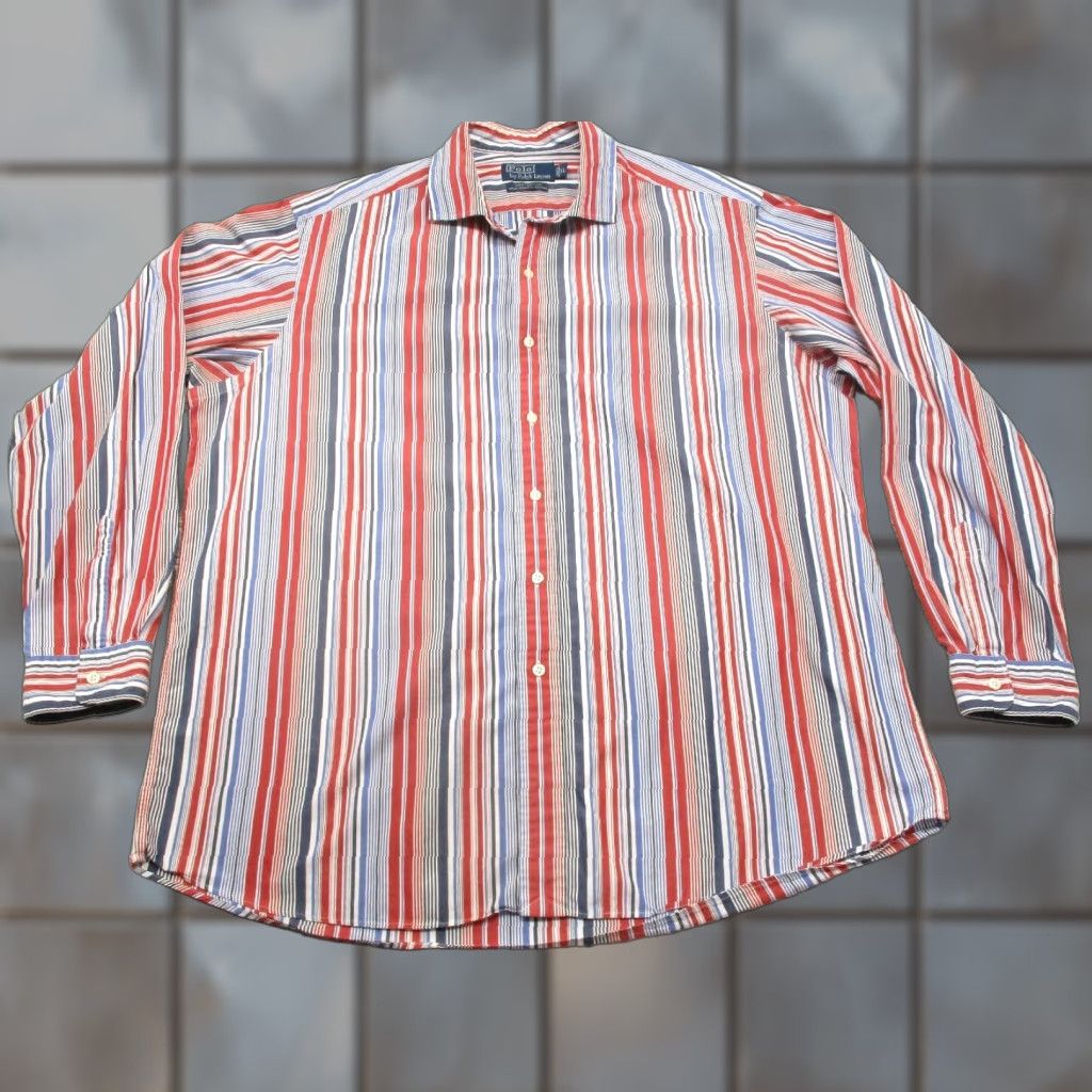 Polo Ralph Lauren VTG Polo Ralph Lauren Westerton Button Up Shirt Mens XL Striped Casual Preppy Size US XL / EU 56 / 4 - 1 Thumbnail