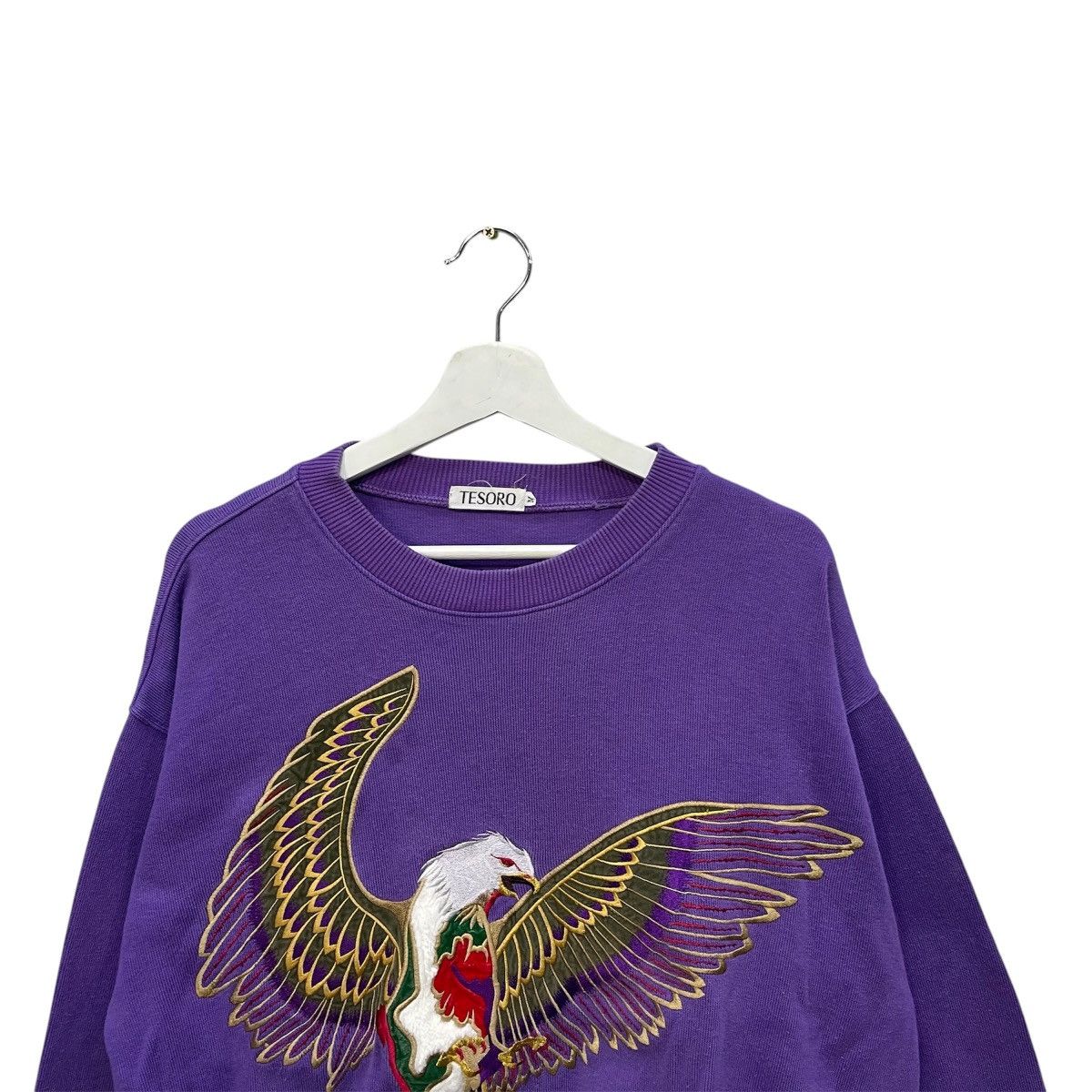 Vintage Vintage 90s tesoro eagle sweatshirt baggy logo embroidery Size M / US 6-8 / IT 42-44 - 2 Thumbnail
