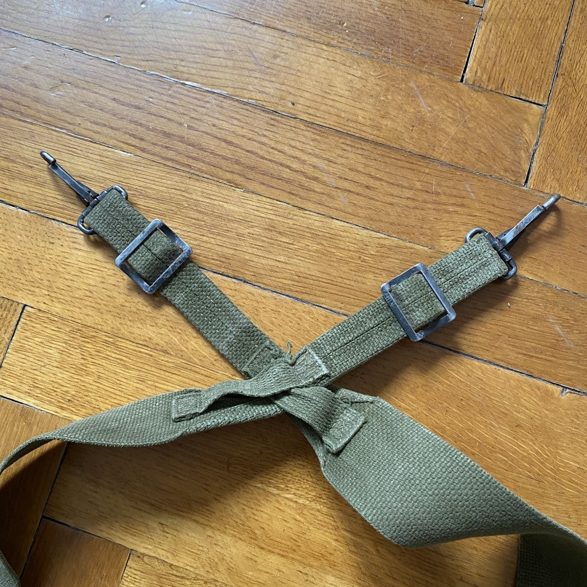 Seditionaries VINTAGE ARMY MILITARY KHAKI GREEN SUSPENDERS FOR PANTS Size ONE SIZE - 5 Thumbnail