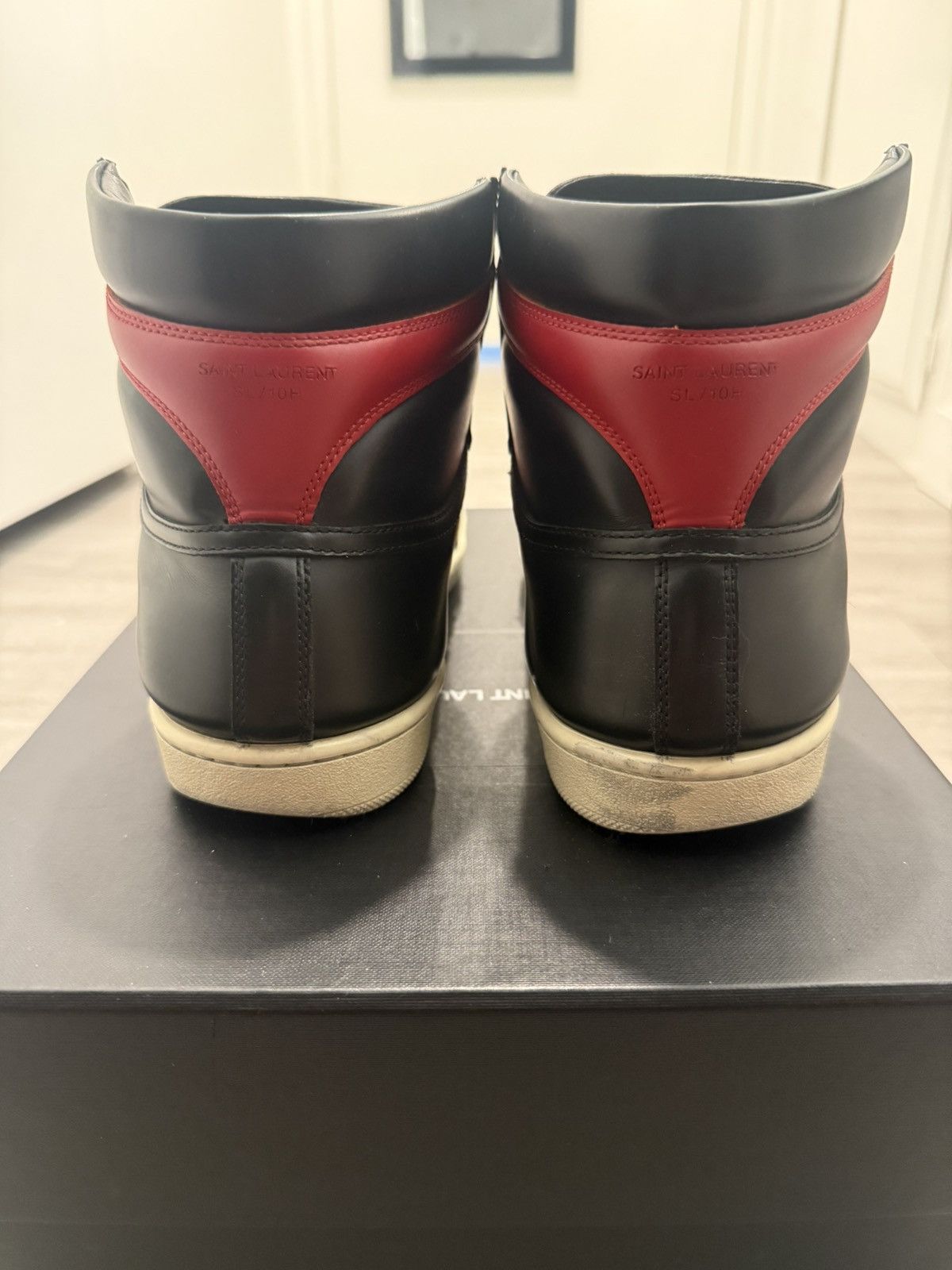 Saint Laurent Paris Saint Laurent Pairs SL/10H Black/Red Size EU 41 Size US 8 / EU 41 - 4 Thumbnail