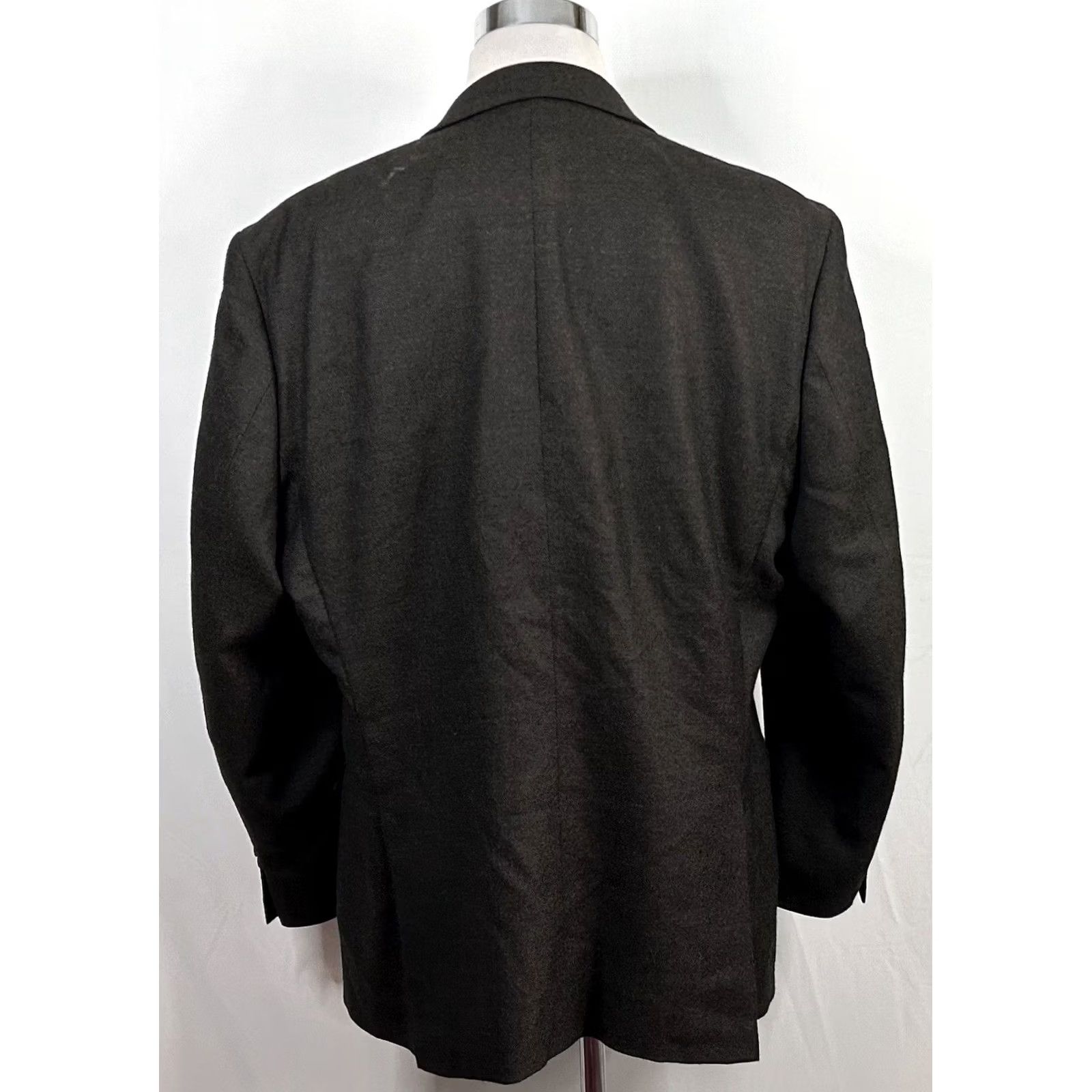 Pronto Uomo Pronto Uomo Sport Coat 52L Brown Wool Peak Lapel Two-Button Double Vented Long Coat Mens Wide Size 52 Big & Tall 100% Wool Solid Formal Jacket Size US XS / EU 42 / 0 - 6 Thumbnail