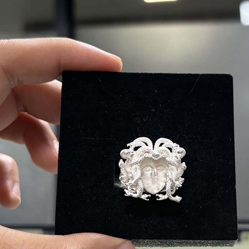 Jewelry Medusa Crazy Jewelry Rings Open Size Chrome Ring (Size 7-13) Size ONE SIZE - 2 Thumbnail