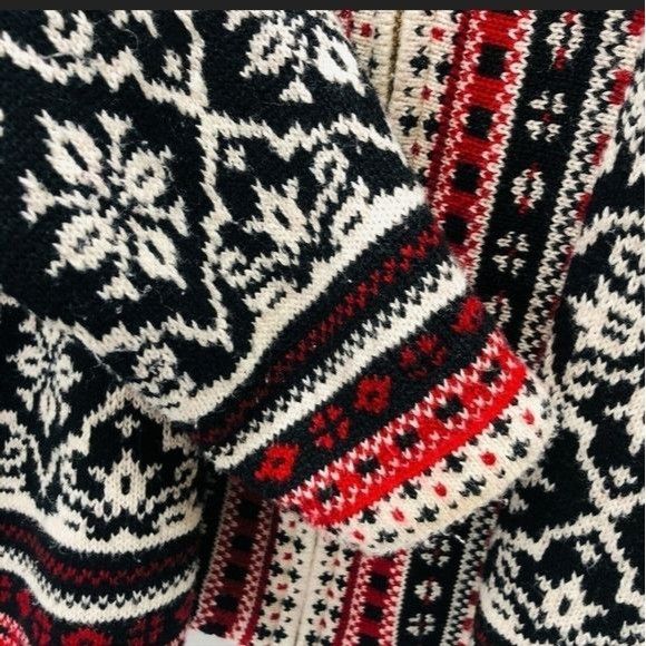 Vintage Appleseed's Vintage Wool Fair Isle Sz XLP Cardigan Sweater Size XL / US 12-14 / IT 48-50 - 7 Thumbnail