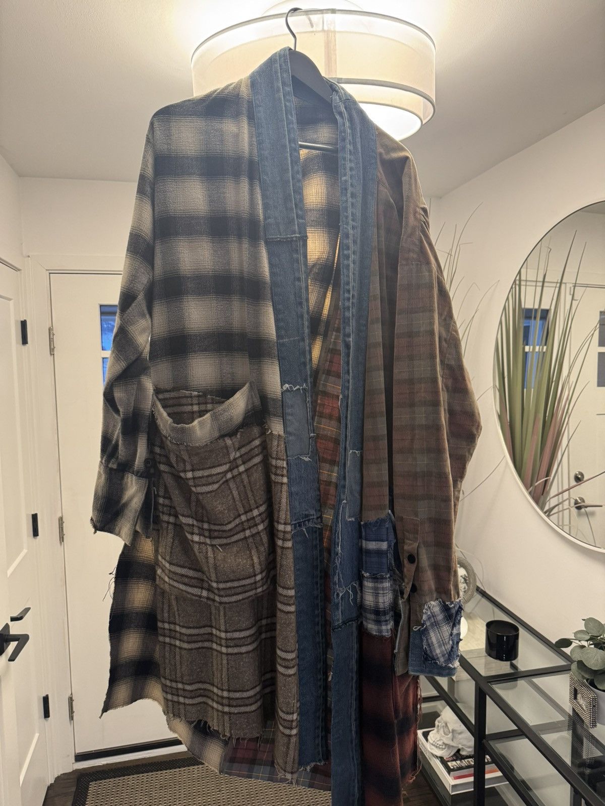 Greg Lauren Mixed Flannel Robe Overcoat Size US XXL / EU 58 / 5 - 1 Thumbnail