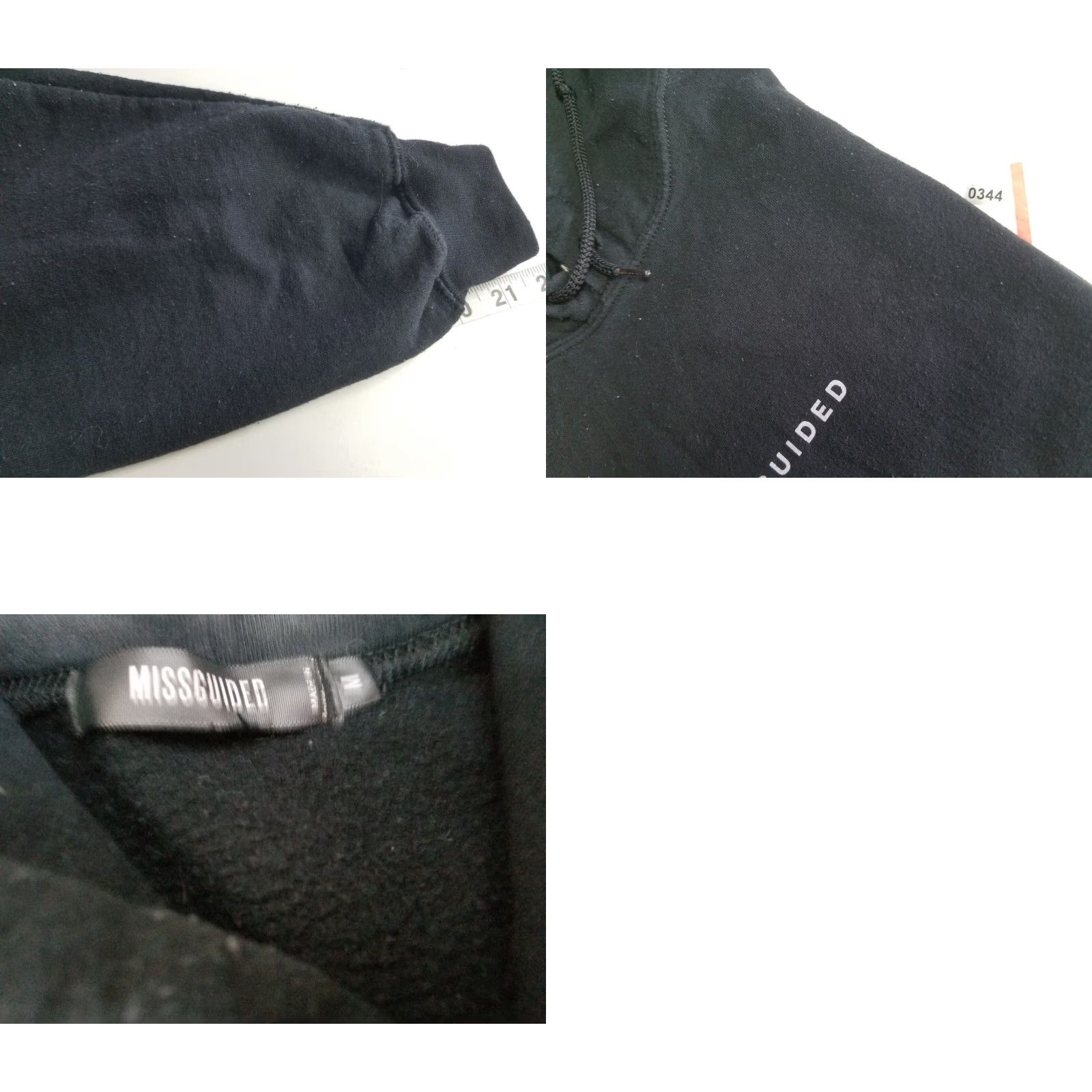Missguided Missguided Hoodie Mens Pullover Black Drawstring Zip 1/4 Hooded Size M Regular Logo Availability: N/A Size US M / EU 48-50 / 2 - 8 Thumbnail