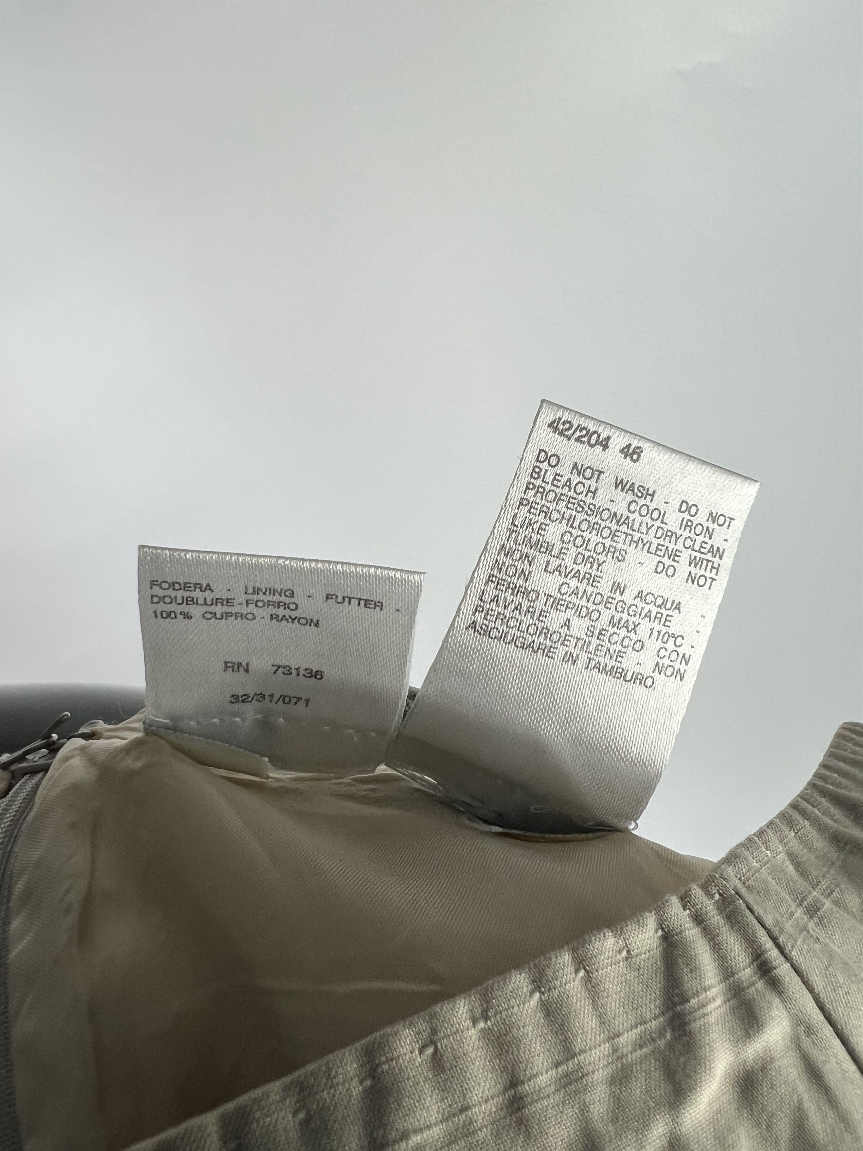 Max Mara Max Mara Cotton Silk Midi Beige Skirt IT46 UK14 US12 Size 34" / US 12 / IT 48 - 7 Thumbnail