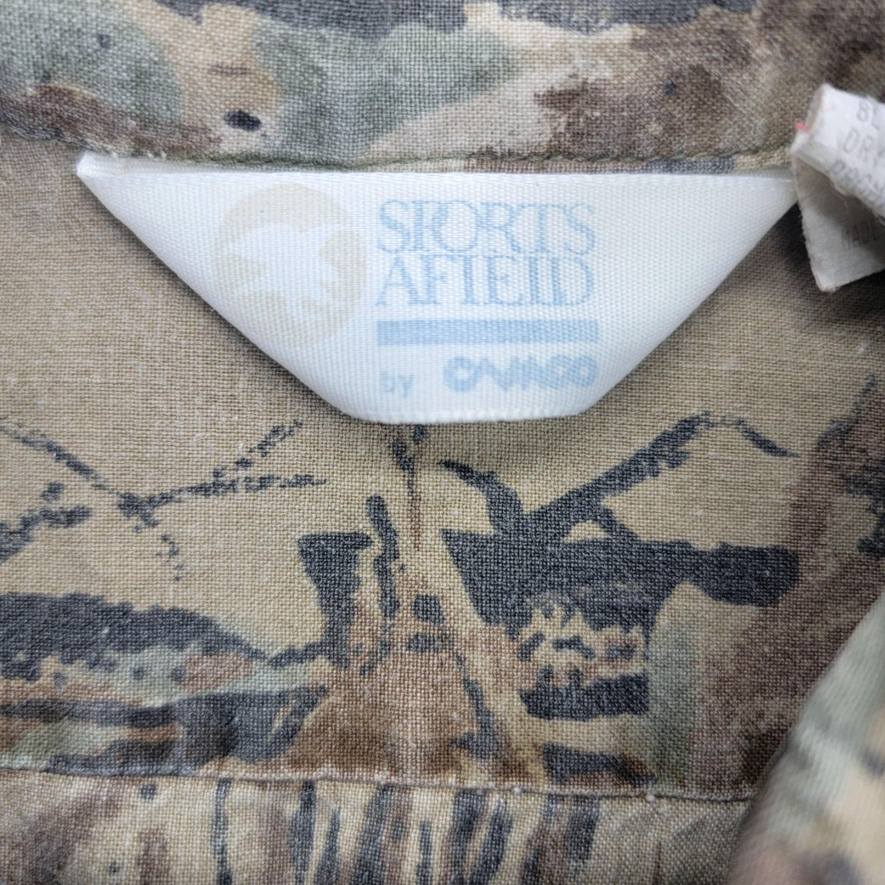 Realtree VINTAGE Sports Afield Shirt Mens Large Realtree Camouflage Cotton Made USA 90s Long Sleeve Button-Up with Pockets Brown/Gree n Mens Size US L / EU 52-54 / 3 - 3 Thumbnail
