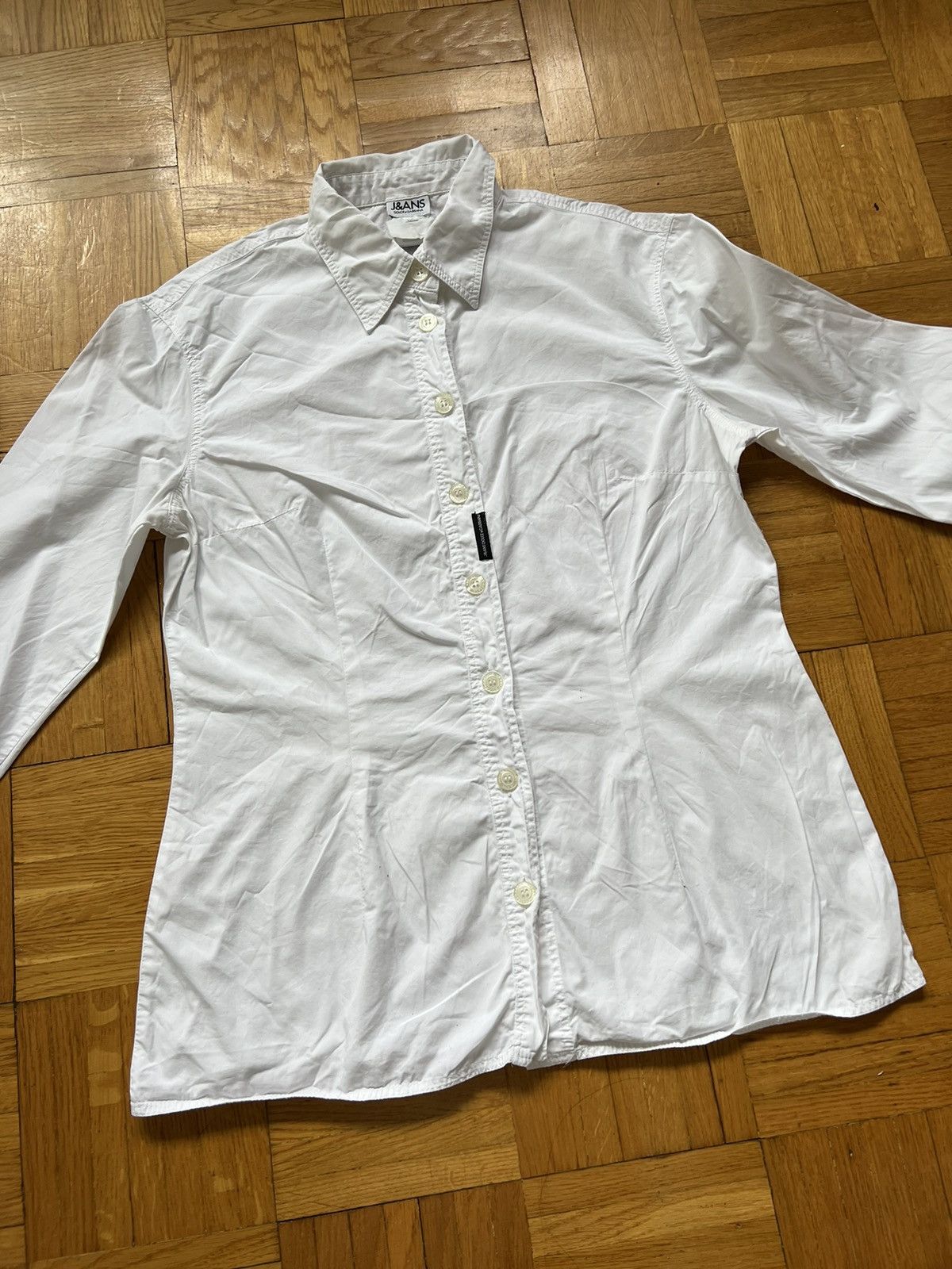 Dolce & Gabbana × Vintage Biała Koszula Dolce & Gabbana Jeans Center Logo Italy Size XL / US 12-14 / IT 48-50 - 2 Thumbnail