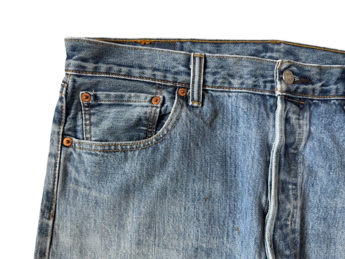 Levi's Vintage Paint Dirty Light Wash Levis 501 Jeans Size US 35 - 2 Thumbnail