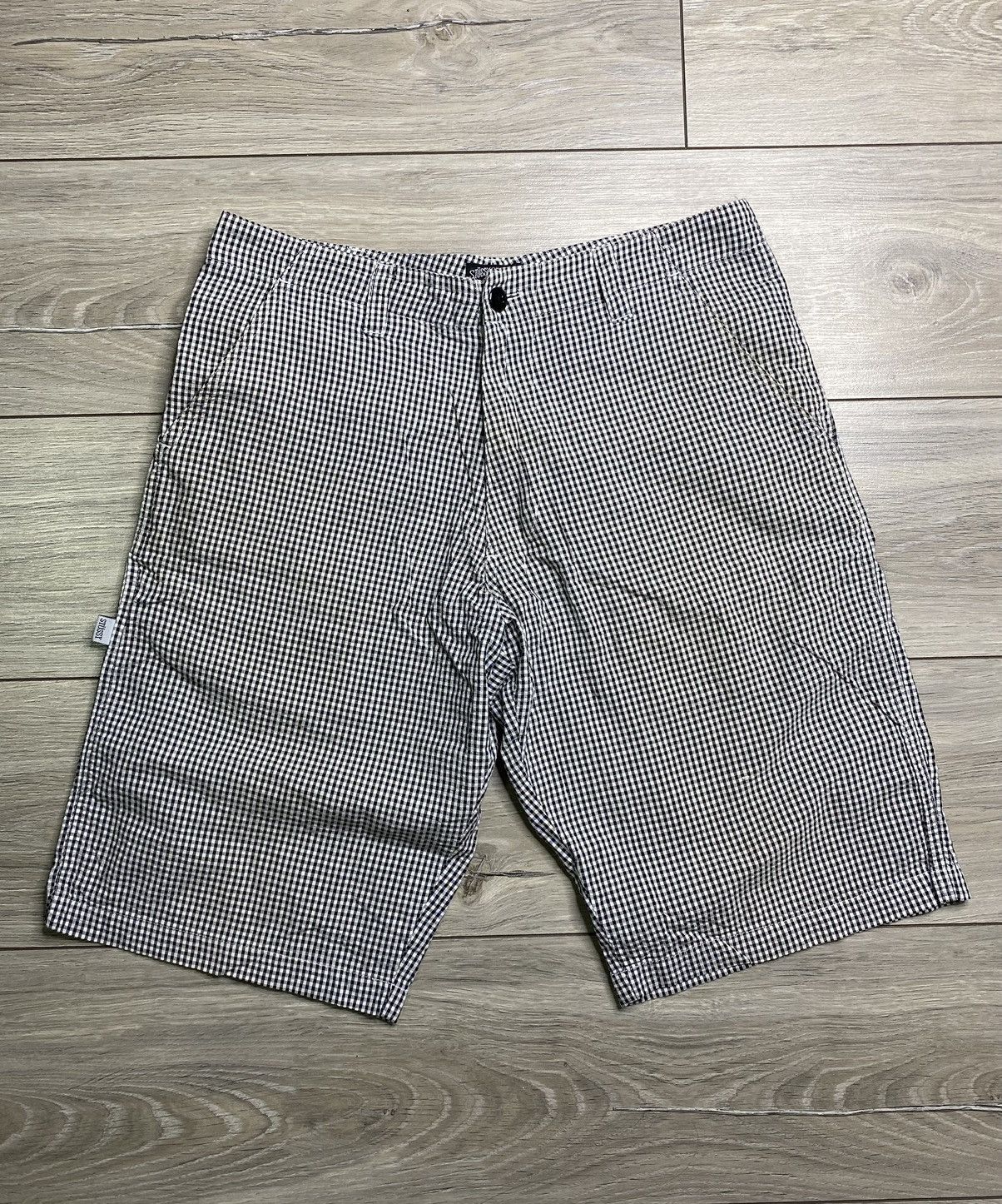 Vintage 90s Stussy Checkered Shorts USA Made - Shorts Vintage 90s Stussy Checkered Shorts USA Made - Shorts