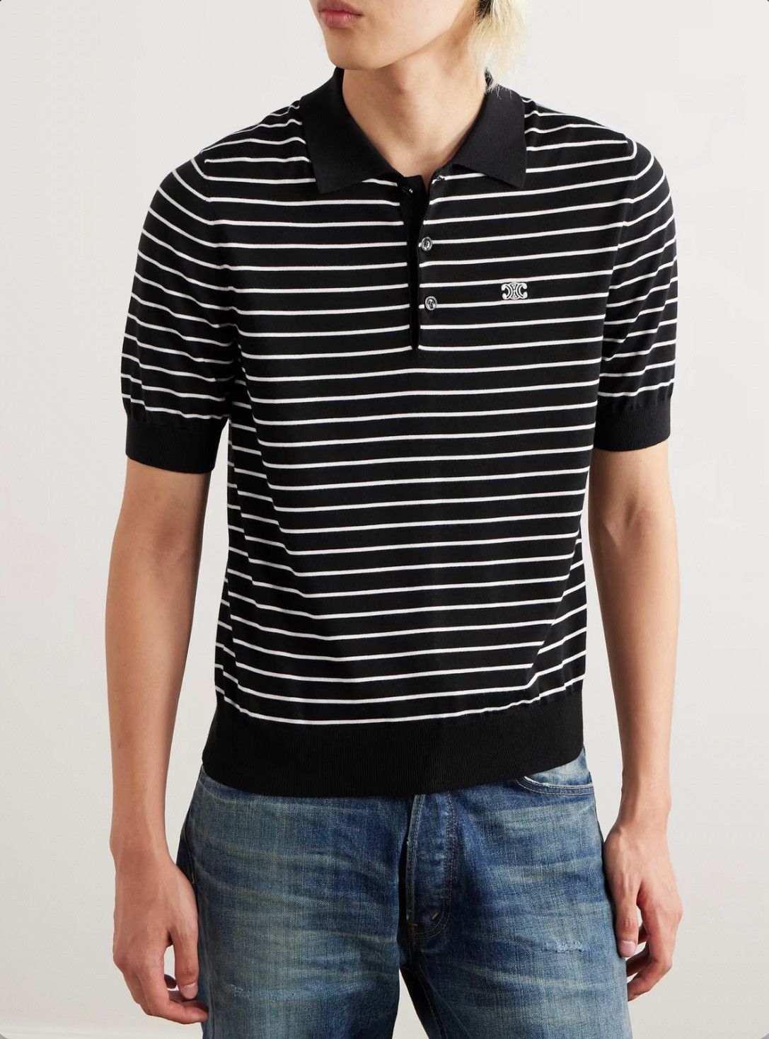 Celine Celine slim fit logo polo shirt Size US M / EU 48-50 / 2 - 1 Thumbnail