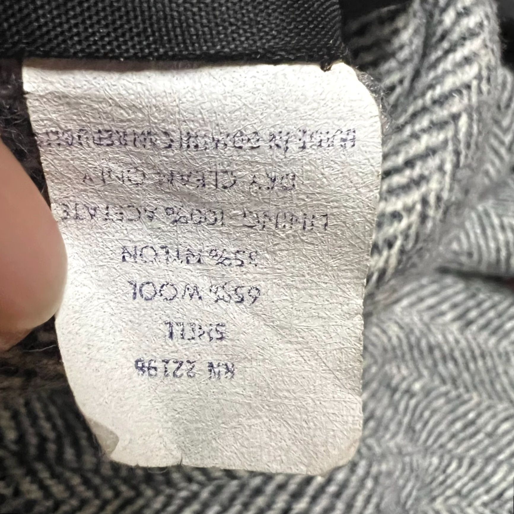 Vintage VINTAGE Herman Kay Pea Coat Women XL Gray Herringbone Wool Blend Mid-Length 80s USA Size XL / US 12-14 / IT 48-50 - 7 Thumbnail