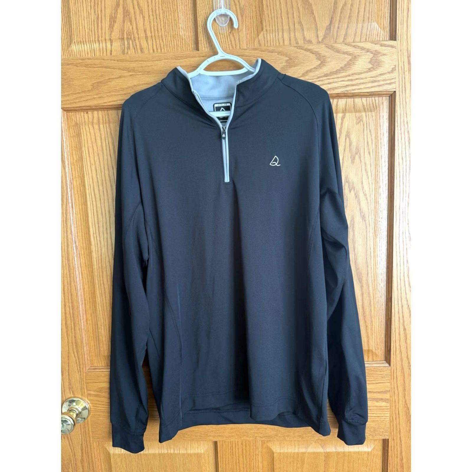 Vintage Mens 1/4 Zip Pullover Golf Jacket L Black/Gray Deolax Activewear Performance Sportswear Size US L / EU 52-54 / 3 - 2 Thumbnail