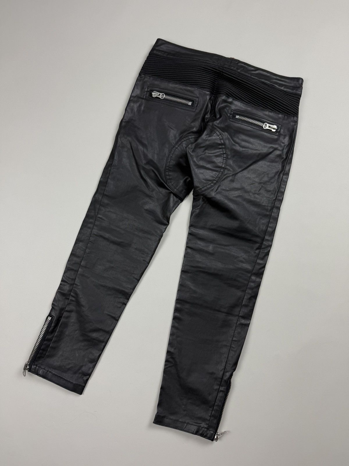 Isabel Marant Isabel Marant Pour H&M Coated Denim Biker Cropped Jeans Size 27" / US 4 / IT 40 - 22 Thumbnail