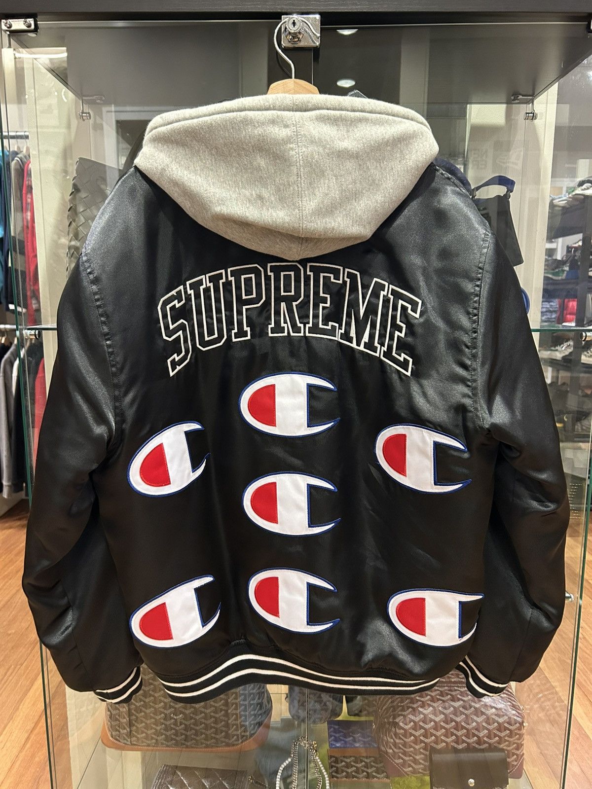 Champion × Supreme Supreme X Champion Satin Bomber Jacket Size US M / EU 48-50 / 2 - 2 Thumbnail