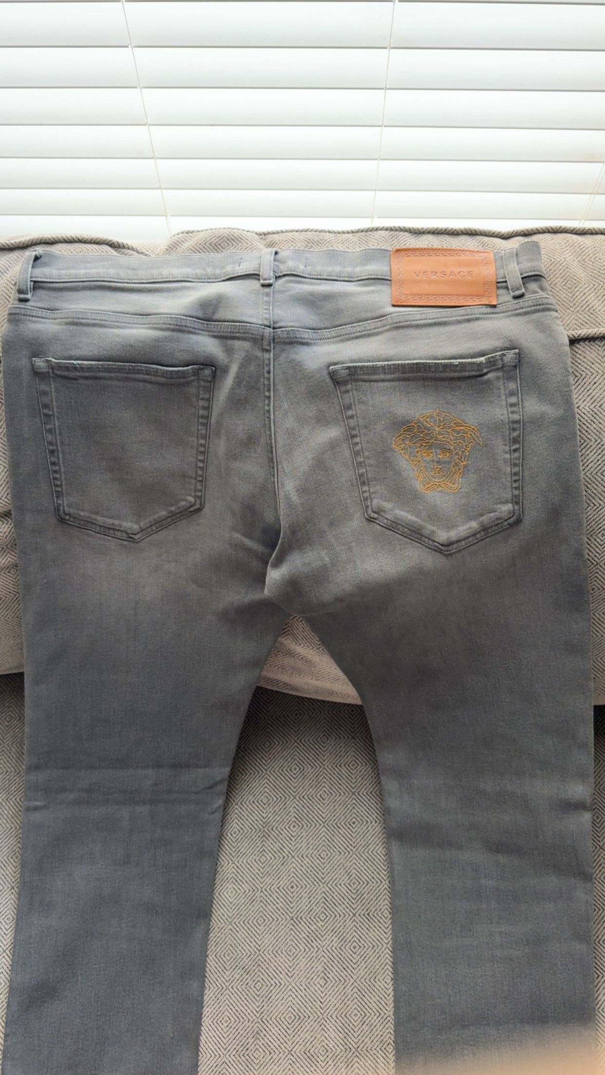 Versace Authentic Versace Medusa Embroidered Denim Jeans Size US 39 - 2 Thumbnail