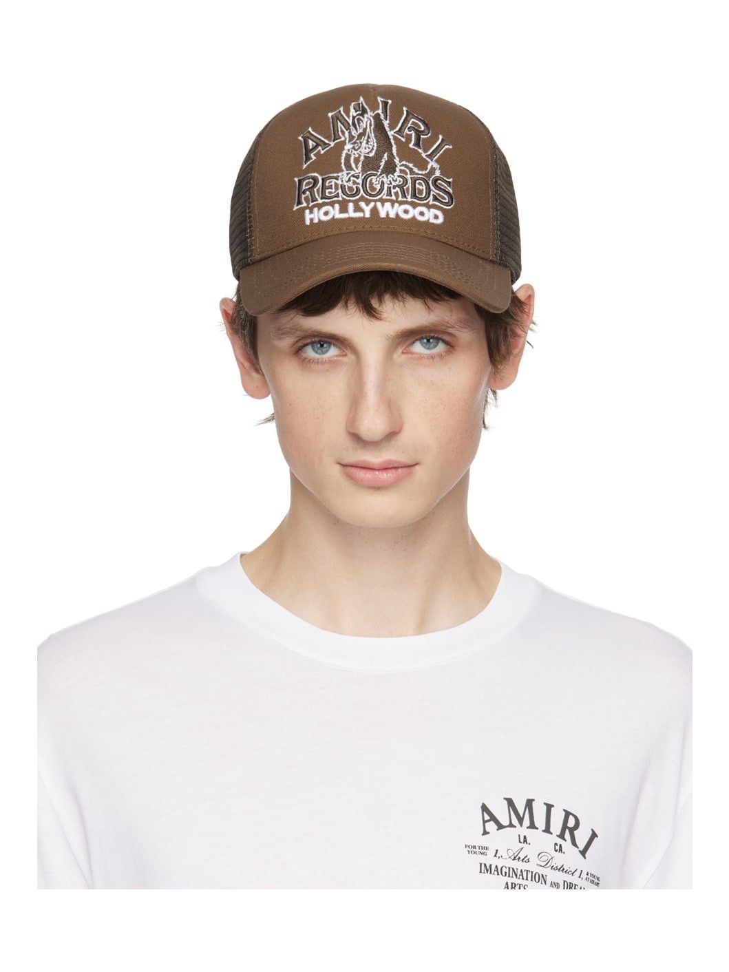 Amiri o1mle0325 Size: OS / Wolf Logo Trucker Hat / Cap in Brown Size ONE SIZE - 2 Thumbnail