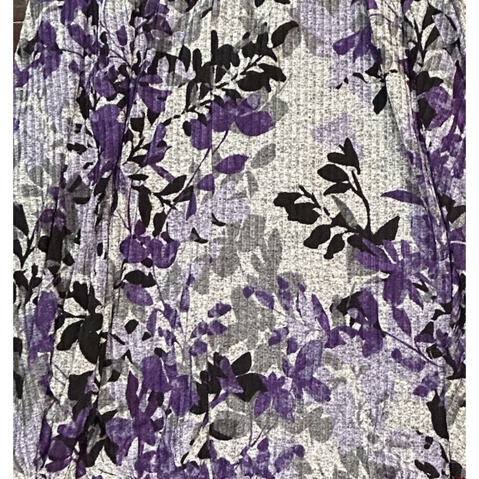 Calvin Klein Calvin Klein Vintage Maxi Skirt Purple Gray Floral 1X Flowy Size 38" / US 16 / IT 52 - 6 Thumbnail