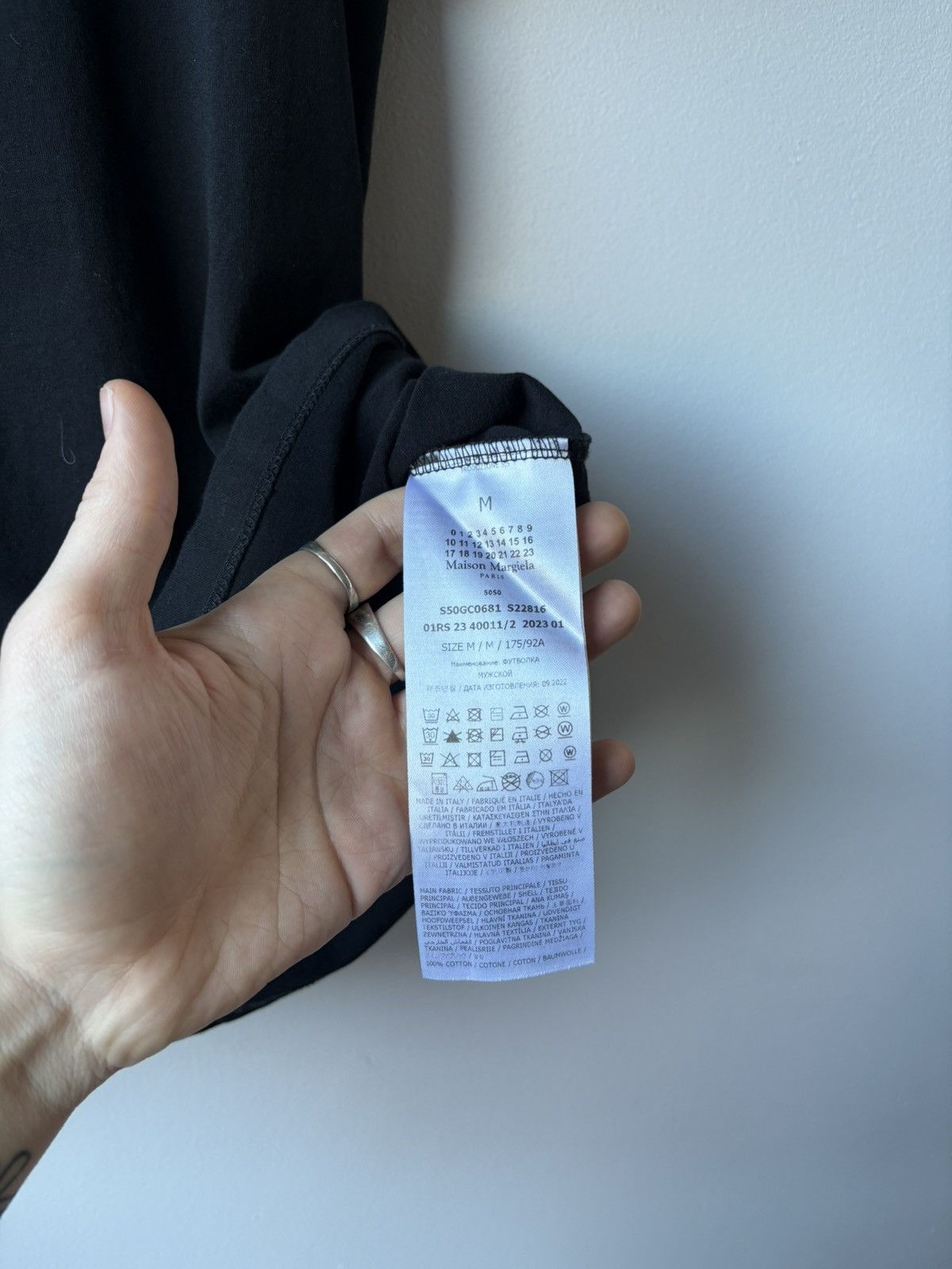Maison Margiela Maison Margiela SS23 Distorted black logo tee Size US M / EU 48-50 / 2 - 4 Thumbnail