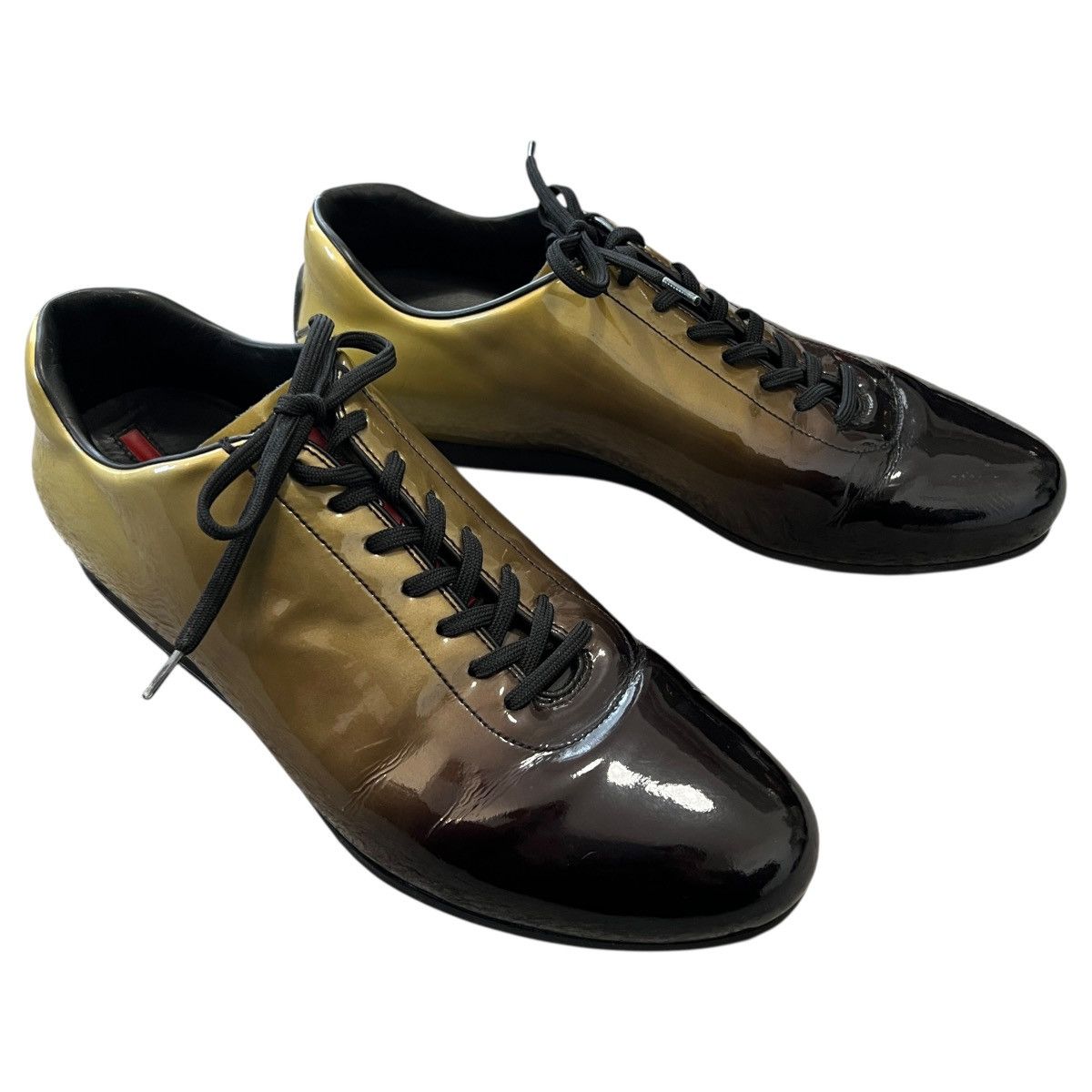 Prada 2000s PRADA Ombré Patent-Leather Driving Sneakers Size US 6 / EU 39 - 2 Thumbnail