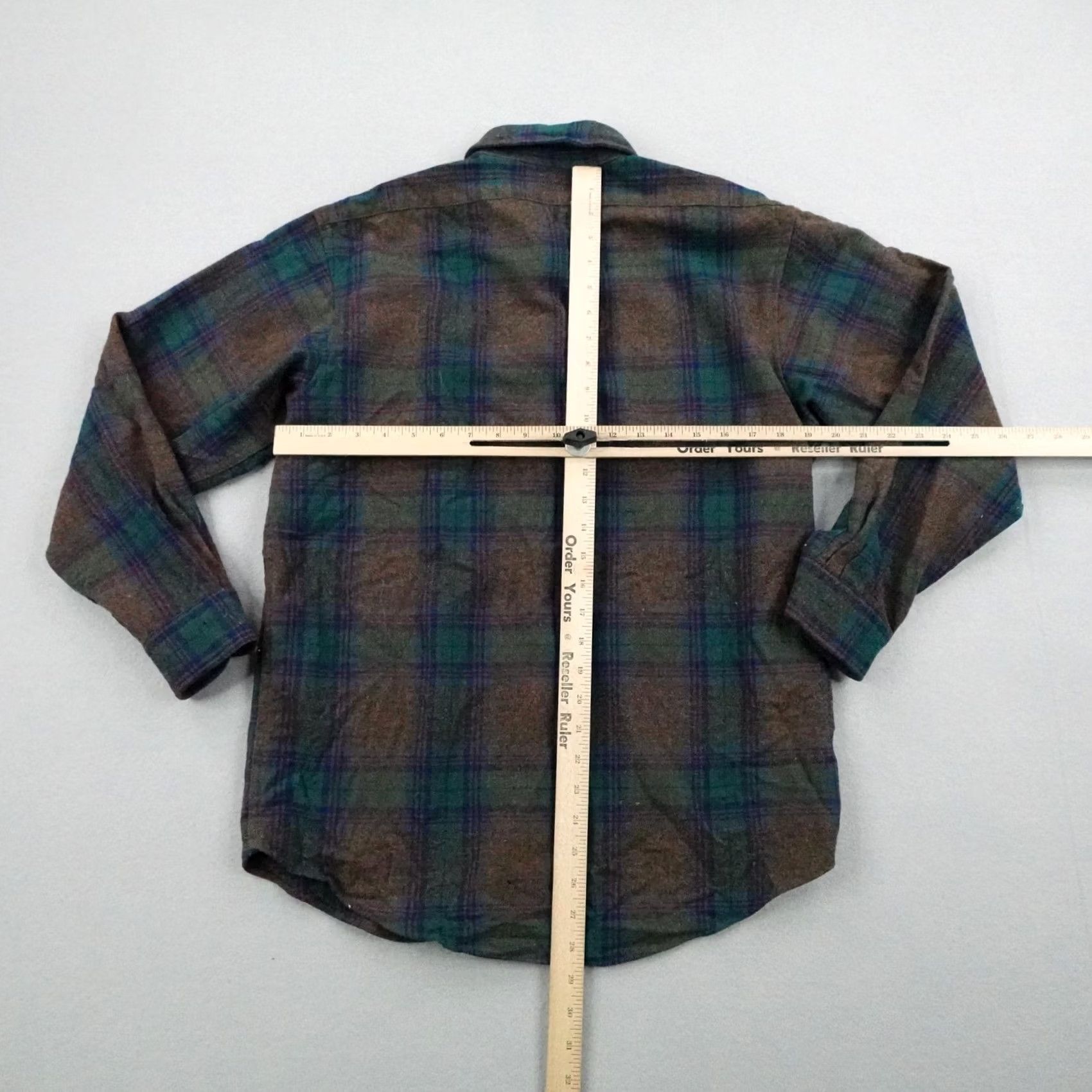 Pendleton VINTAGE Pendleton Shirt Mens M Green Brown Plaid Wool Flannel Lodge Button Size US M / EU 48-50 / 2 - 5 Thumbnail