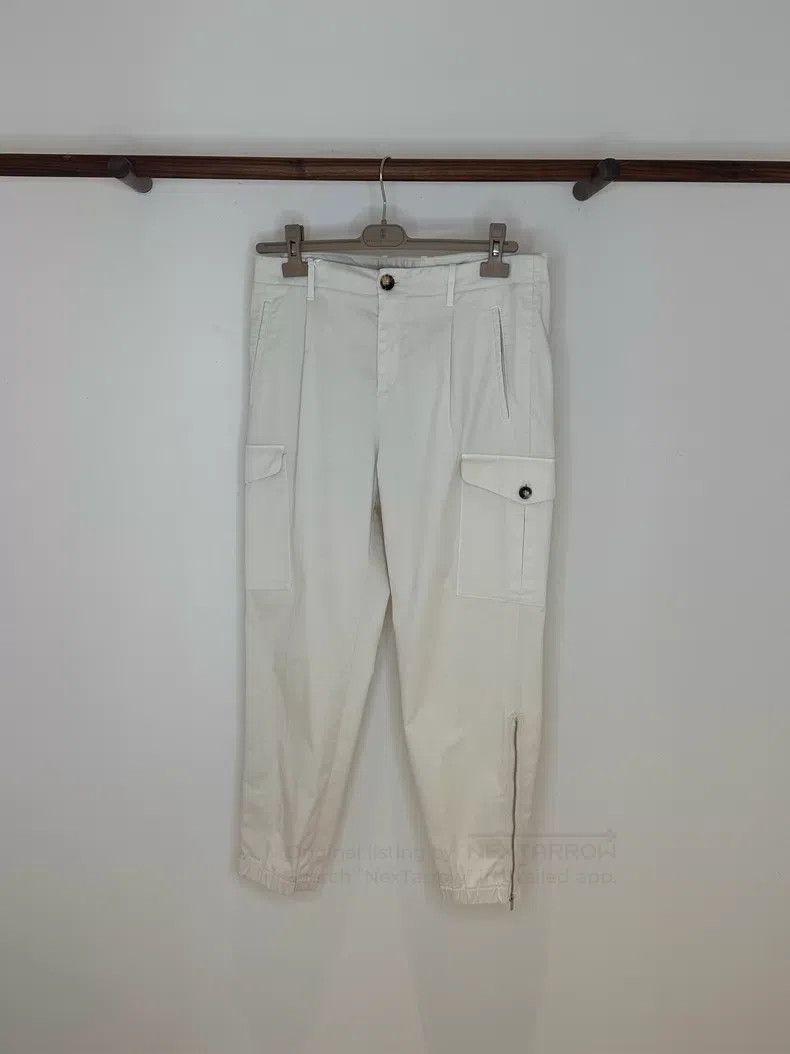 Brunello Cucinelli Brunello Cucinelli Men's Drawstring Ankle Zip Cargo Pants Size US 32 / EU 48 - 2 Thumbnail