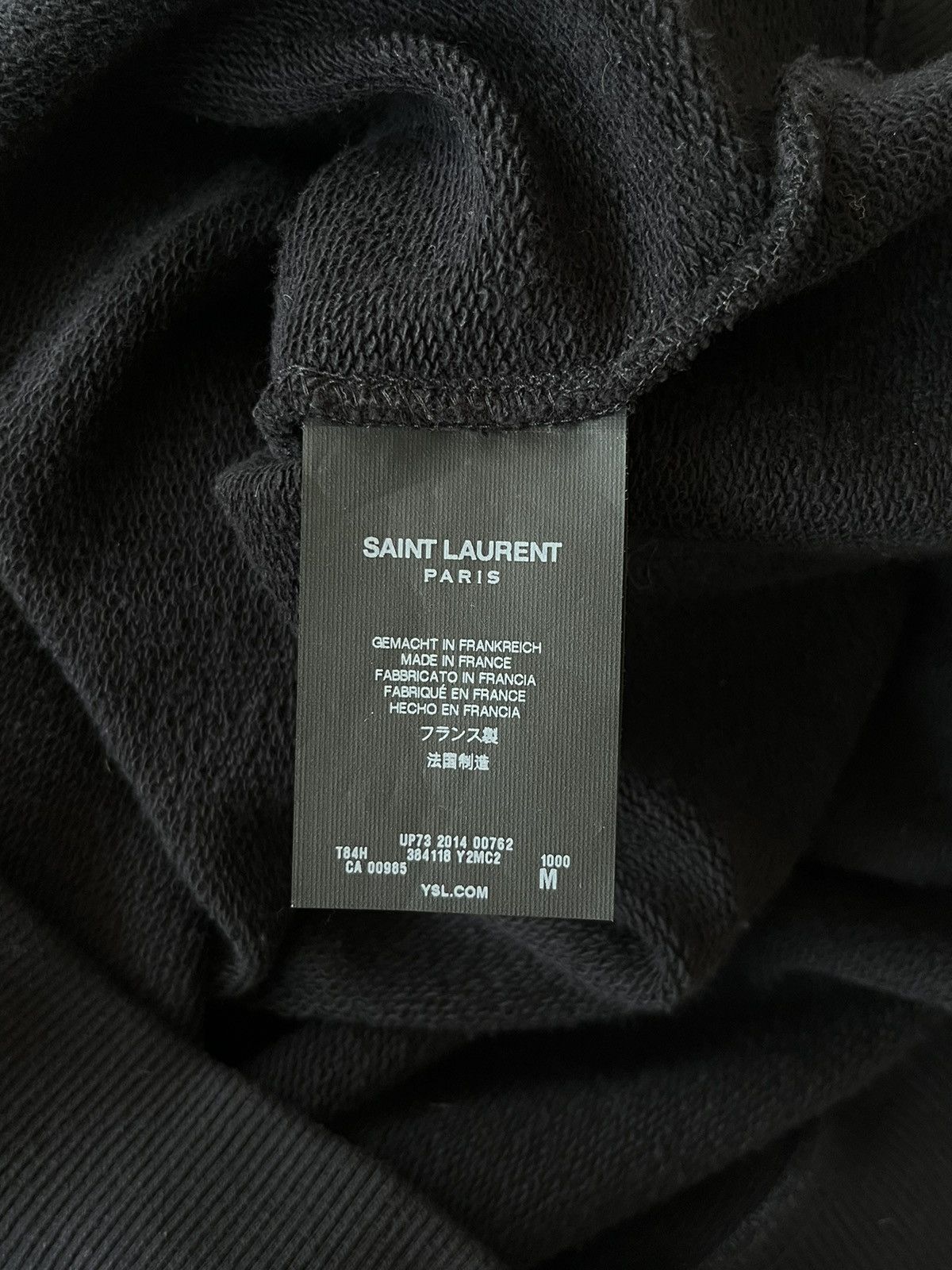 Hedi Slimane × Saint Laurent Paris FW15 Saint Laurent Distressed Cutout Shoulders Sweatshirt Size M / US 6-8 / IT 42-44 - 6 Thumbnail