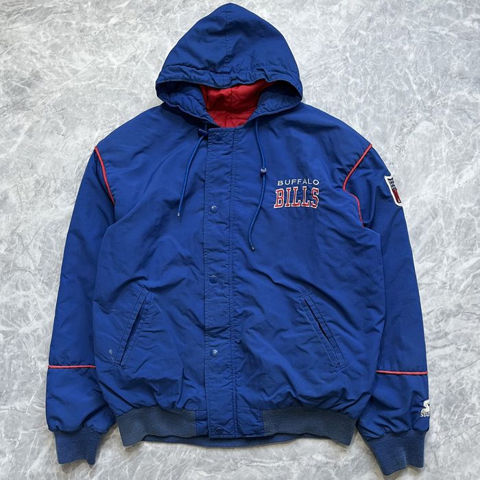 Vintage VTG 90s NFL BUFFALO BILLS BOMBER JACKET HOODIE MADE IN USA ...