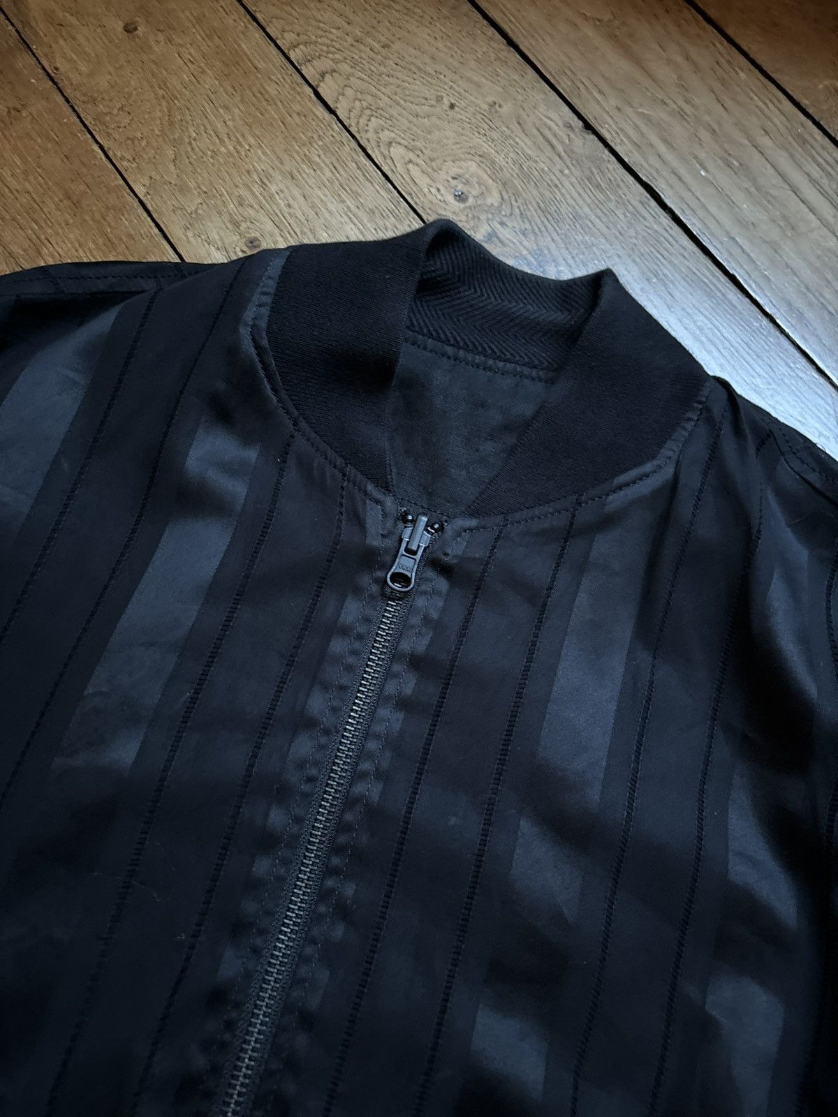 Ann Demeulemeester Ann Demeulemeester Reversible Linen Striped Bomber Jacket Size US S / EU 44-46 / 1 - 6 Thumbnail