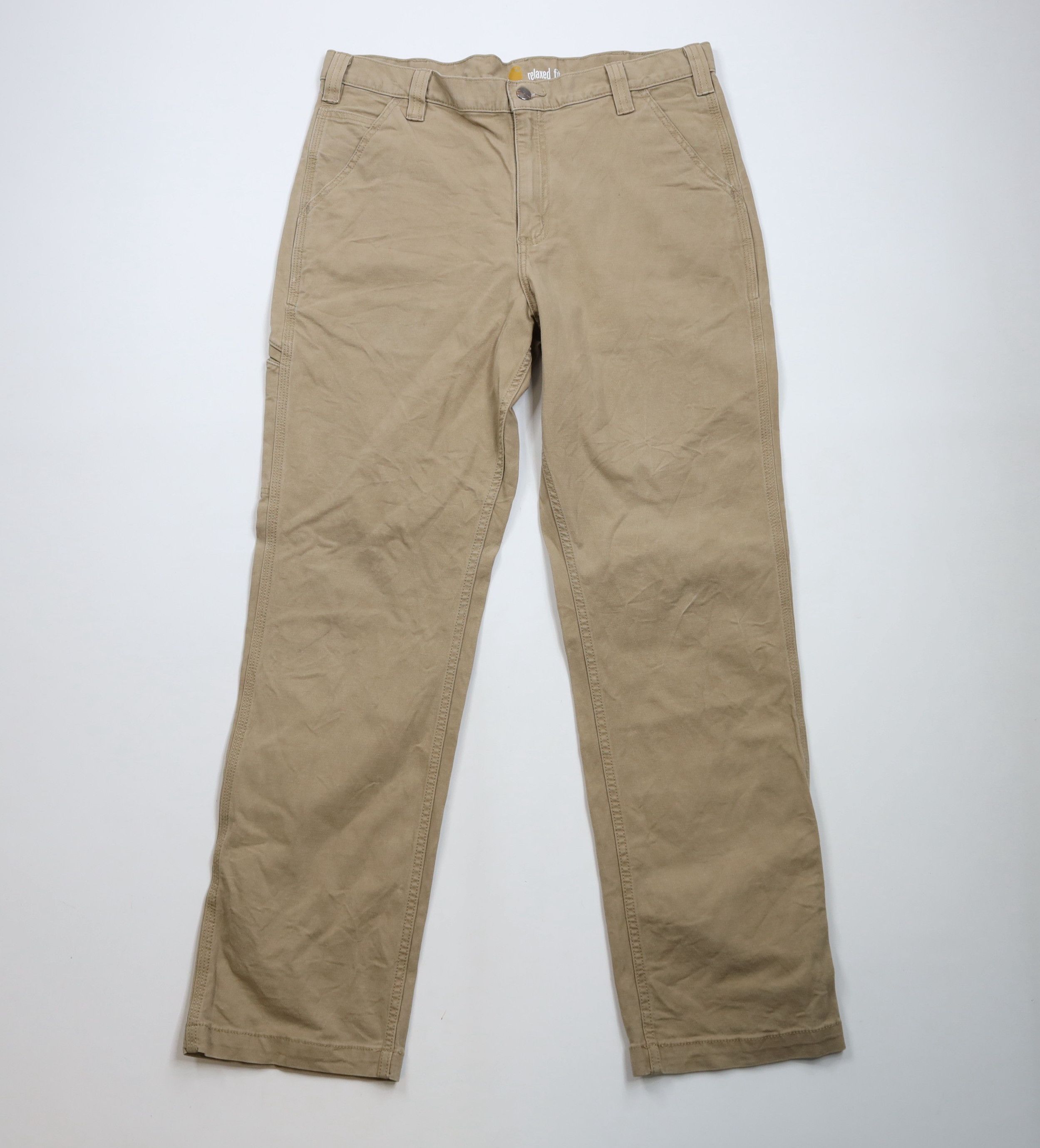 Carhartt × Vintage Vintage Carhartt Relaxed Wide Leg Canvas Pants Beige Brown Size US 36 / EU 52 - 1 Thumbnail