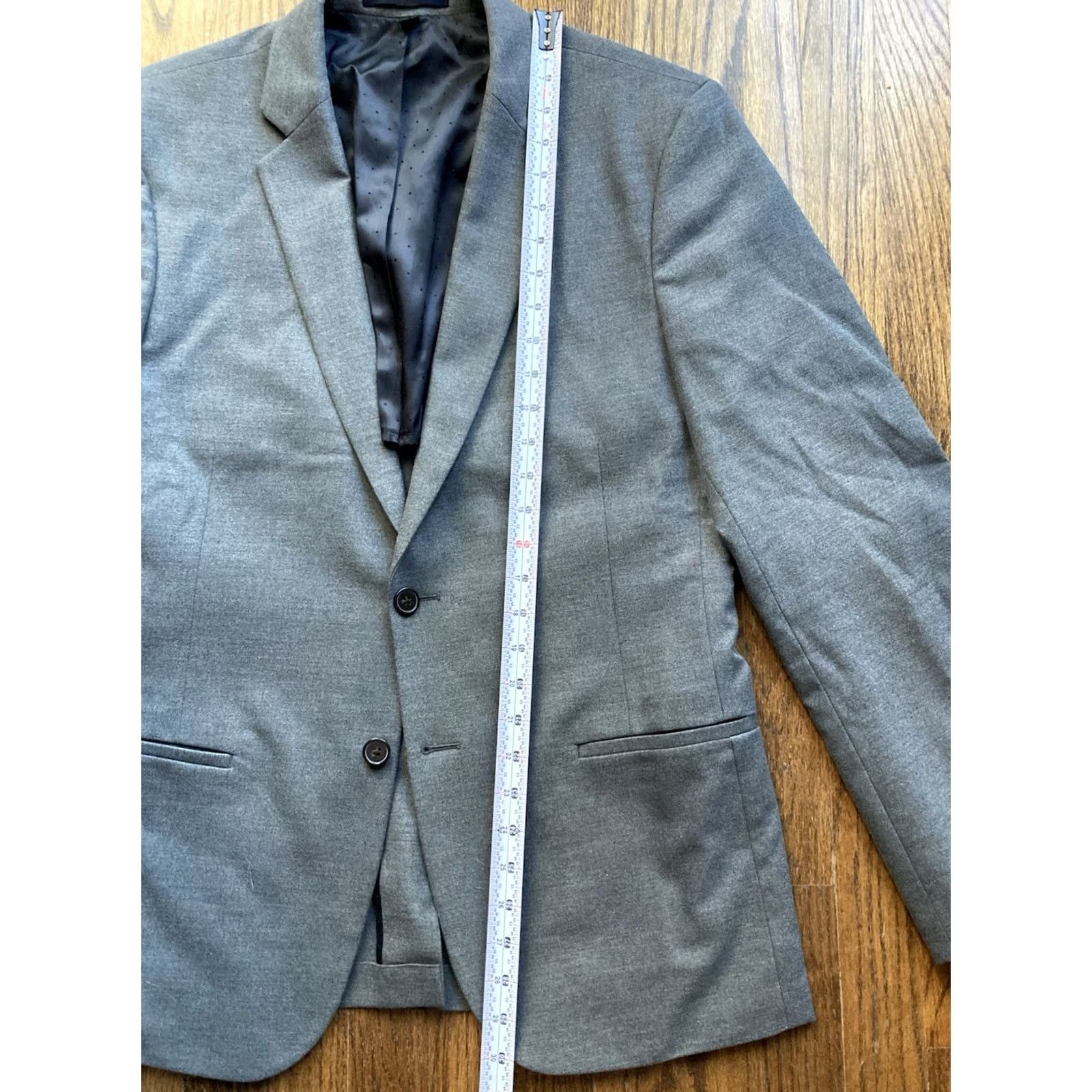 J.Crew J.CREW Blazer Mens 41R Gray Travel Destination Stretch Regular Two-Button Blazer Shirt? Size 42R - 5 Thumbnail