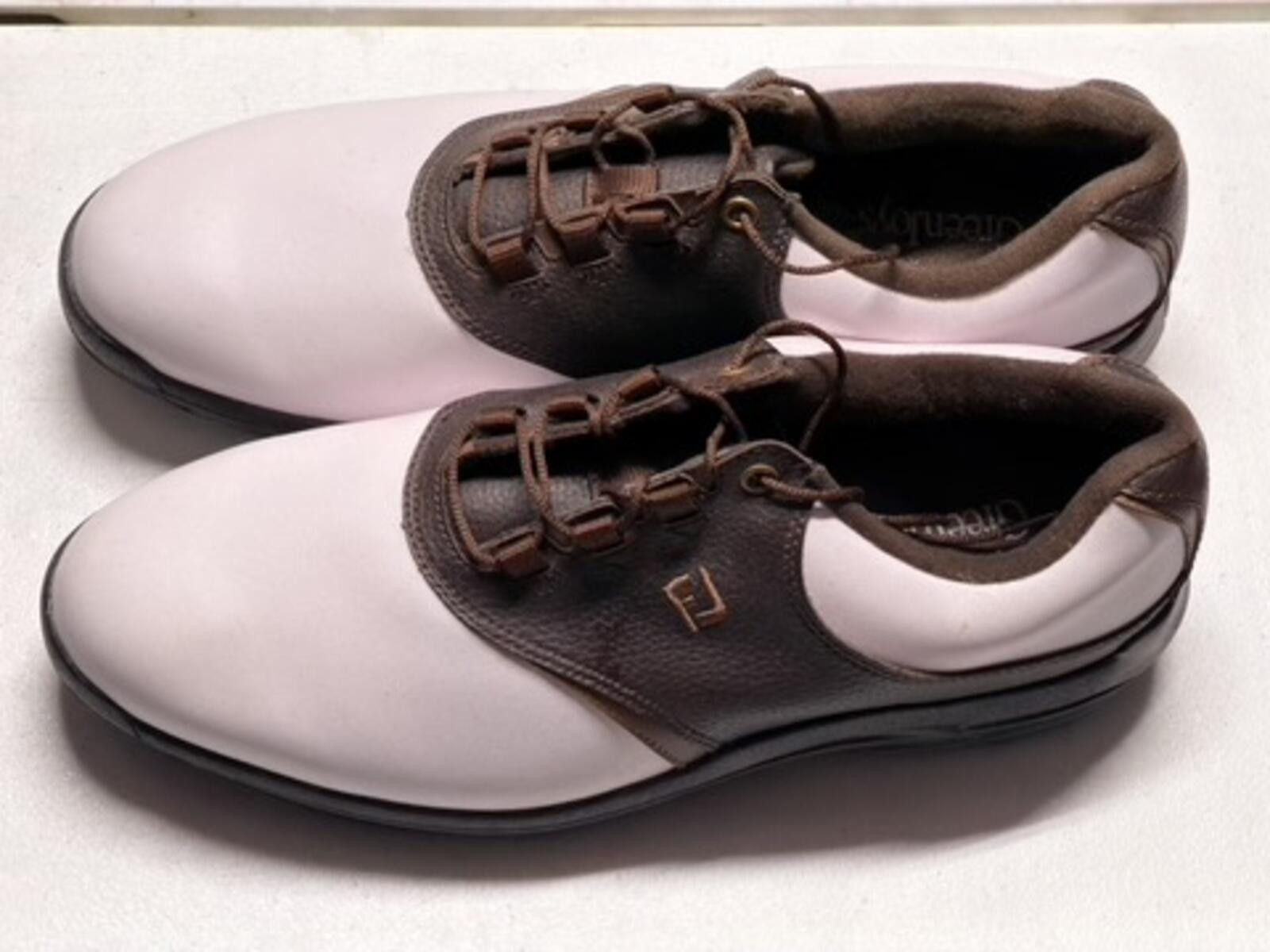 Footjoy FootJoy Greenjoys Golf Shoes White / Brown 11.5M New 45521 Size ONE SIZE - 11 Thumbnail