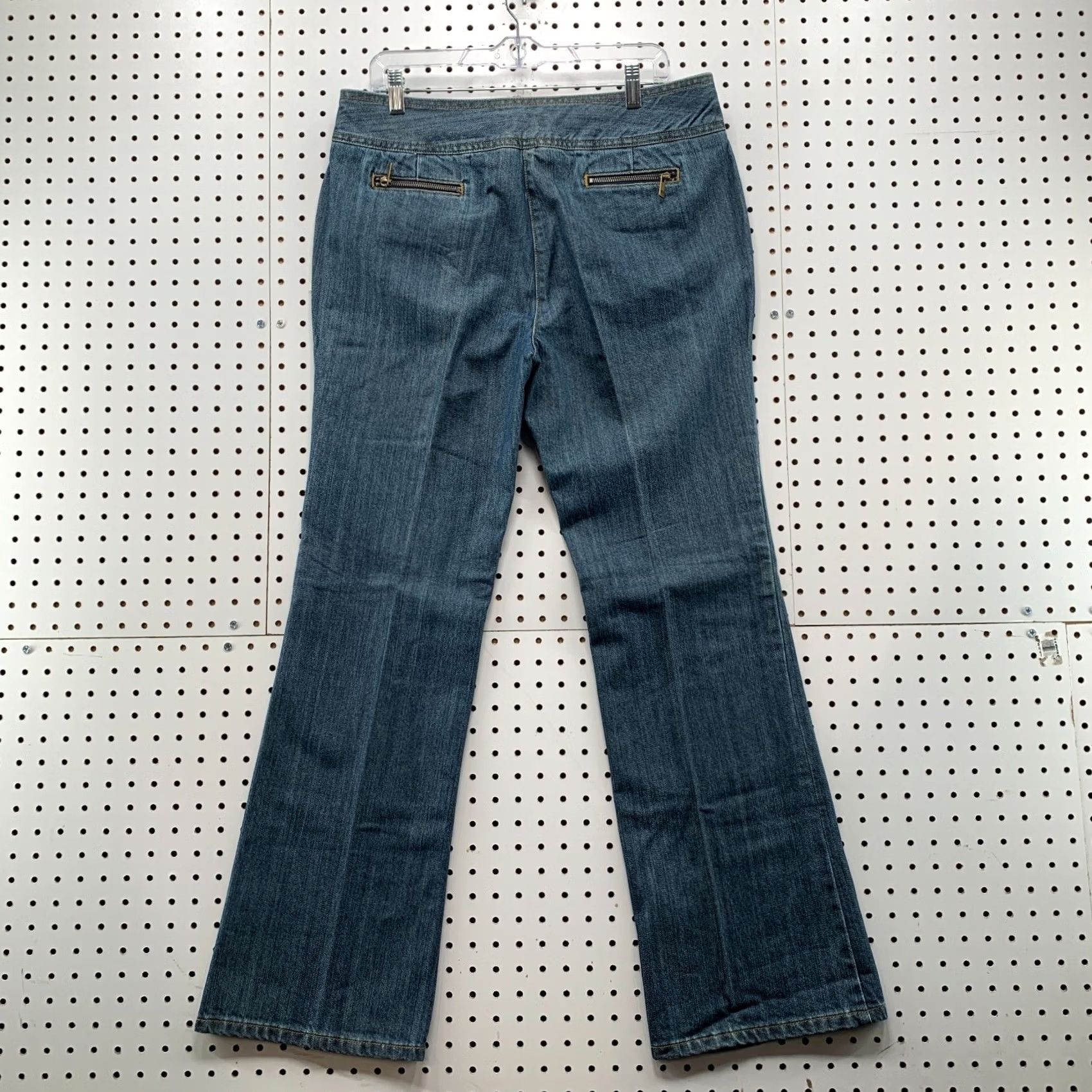Michael Kors Michael Kors Denim Bootcut Jeans Womens 12 Blue Fits 33x32 Zip Pockets Size 34" / US 12 / IT 48 - 7 Thumbnail