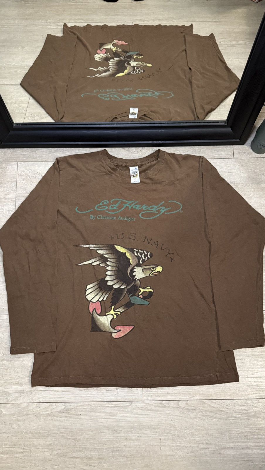 Ed Hardy Vintage / Y2K Ed Hardy Eagle Long Sleeve Shirt Size US L / EU 52-54 / 3 - 1 Thumbnail