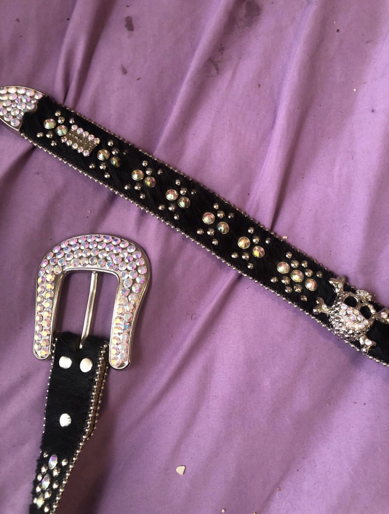 B.B. Simon Bb Simons skull belt Size 36 - 2 Thumbnail