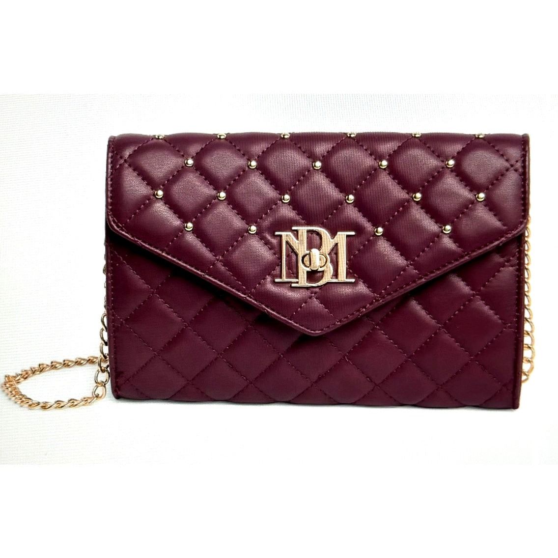 Badgley Mischka Badgley Mischka Diamond Quilt Convertible Crossbody Bag Plum Size ONE SIZE - 5 Thumbnail