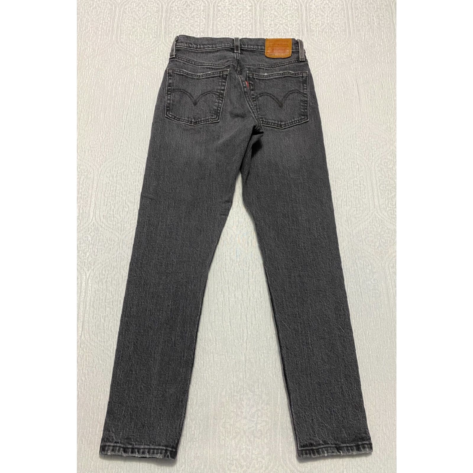 Levi's Levis 501 Jeans Skinny Denim Black 24 Women Button Fly 27.5 Inseam 5-Pocket Stretch 90s Grunge Retro Rock Size 42" / US 20 - 2 Thumbnail