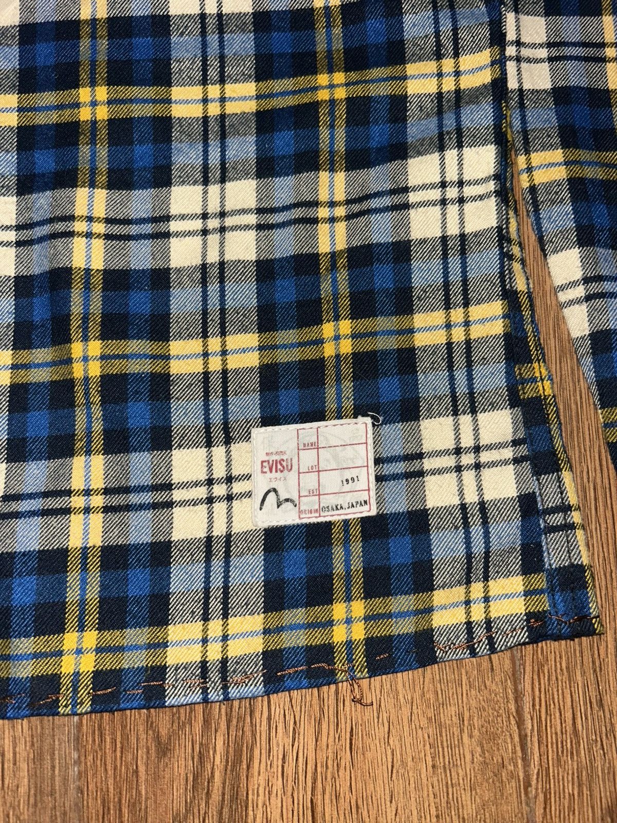 Evisu Evisu Cropped Plaid Check Flannel Shirt Size M / US 6-8 / IT 42-44 - 11 Thumbnail