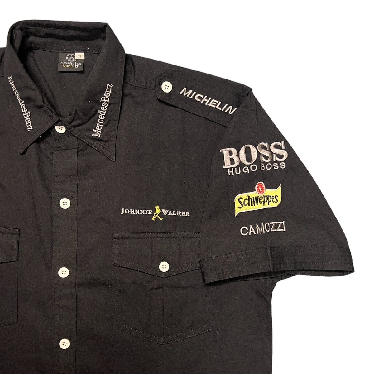 Mercedes-Benz Vintage 90s MERCEDES Formula One Racing Button Up Shirt - F1 Size US XL / EU 56 / 4 - 3 Thumbnail