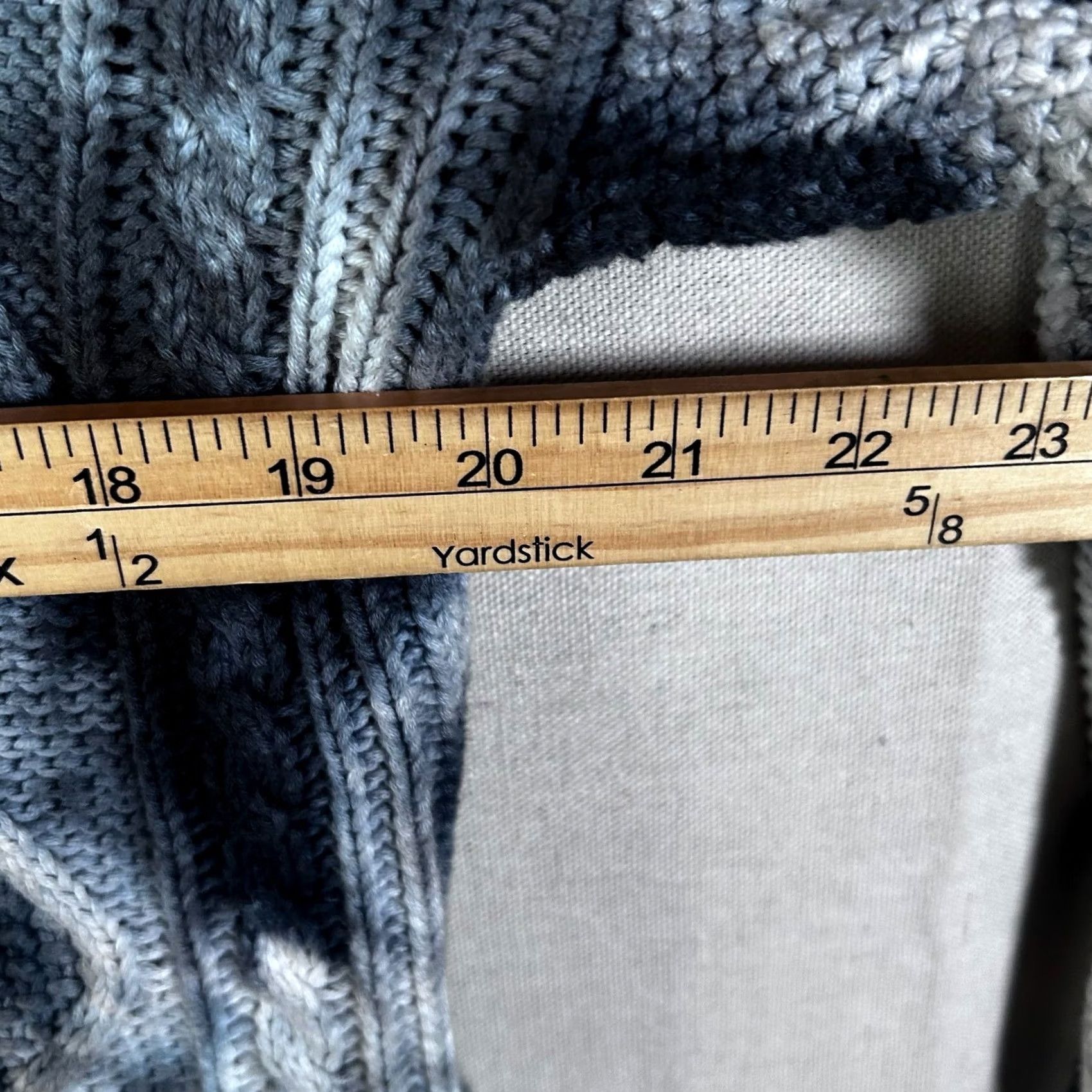 Vintage VINTAGE Anthropologie Pilcro Tie Dye Cable Knit V-Neck Sweater Black White Cotton XS Size XS / US 0-2 / IT 36-38 - 5 Thumbnail