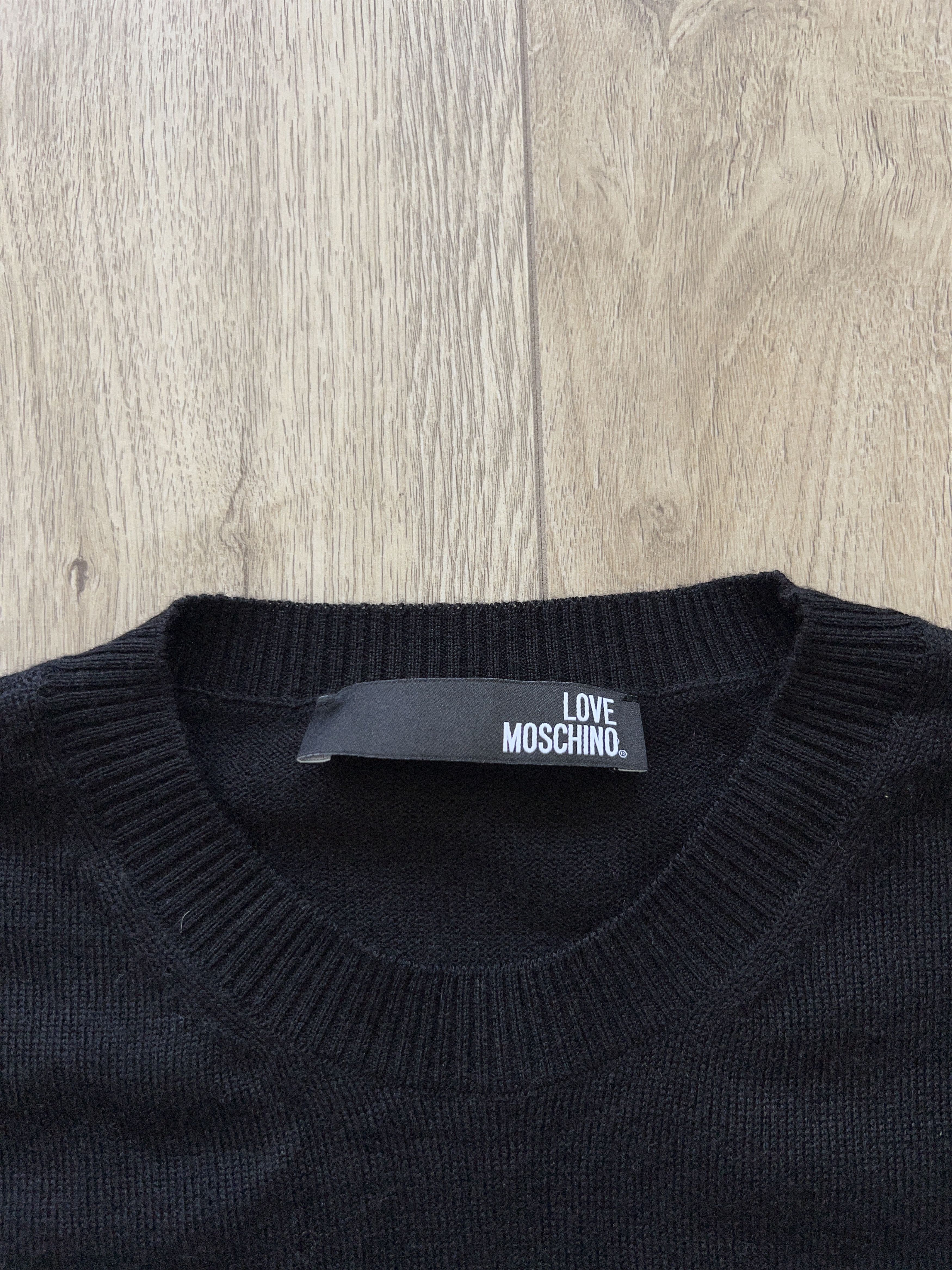 Designer × Love Moschino LOVE MOSCHINO Big Logo Wool Acrylic Sweater Jumper Pullover Size M / US 6-8 / IT 42-44 - 2 Thumbnail